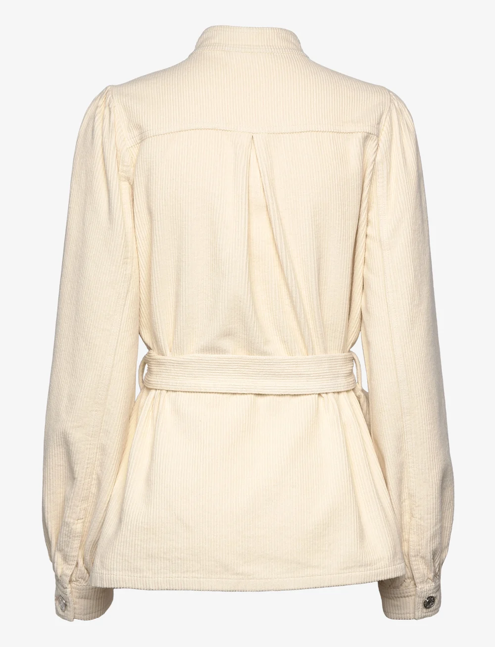 Stella Nova - Corduroy shirt with belt - langermede skjorter - vanilla - 1