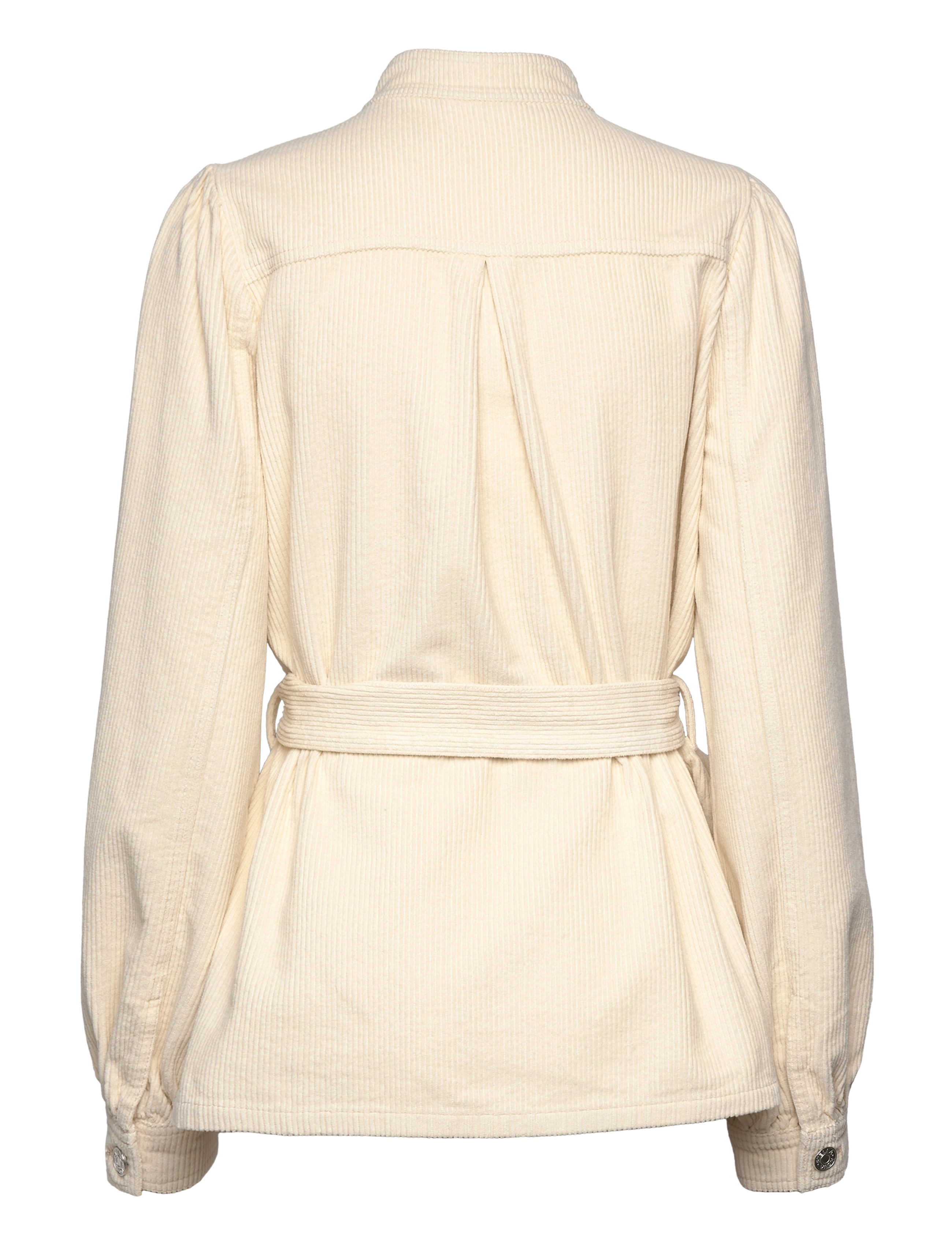 Stella Nova - Corduroy shirt with belt - vanilla - 1