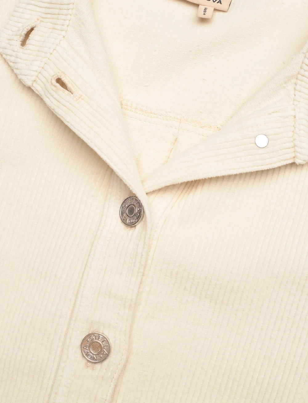 Stella Nova - Corduroy shirt with belt - langermede skjorter - vanilla - 2