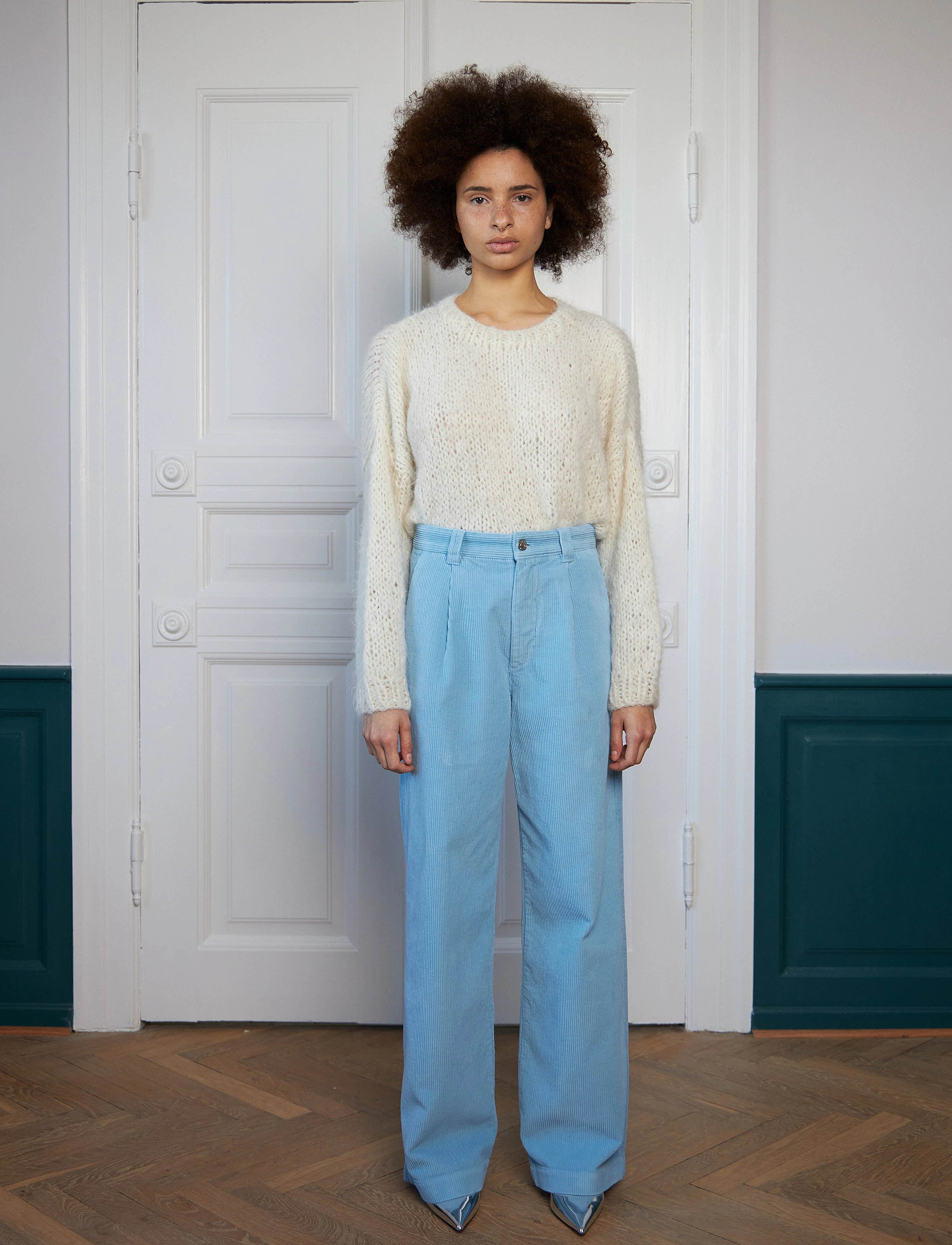Stella Nova Corduroy pants - Transitional Layering - LIGHT BLUE / blue