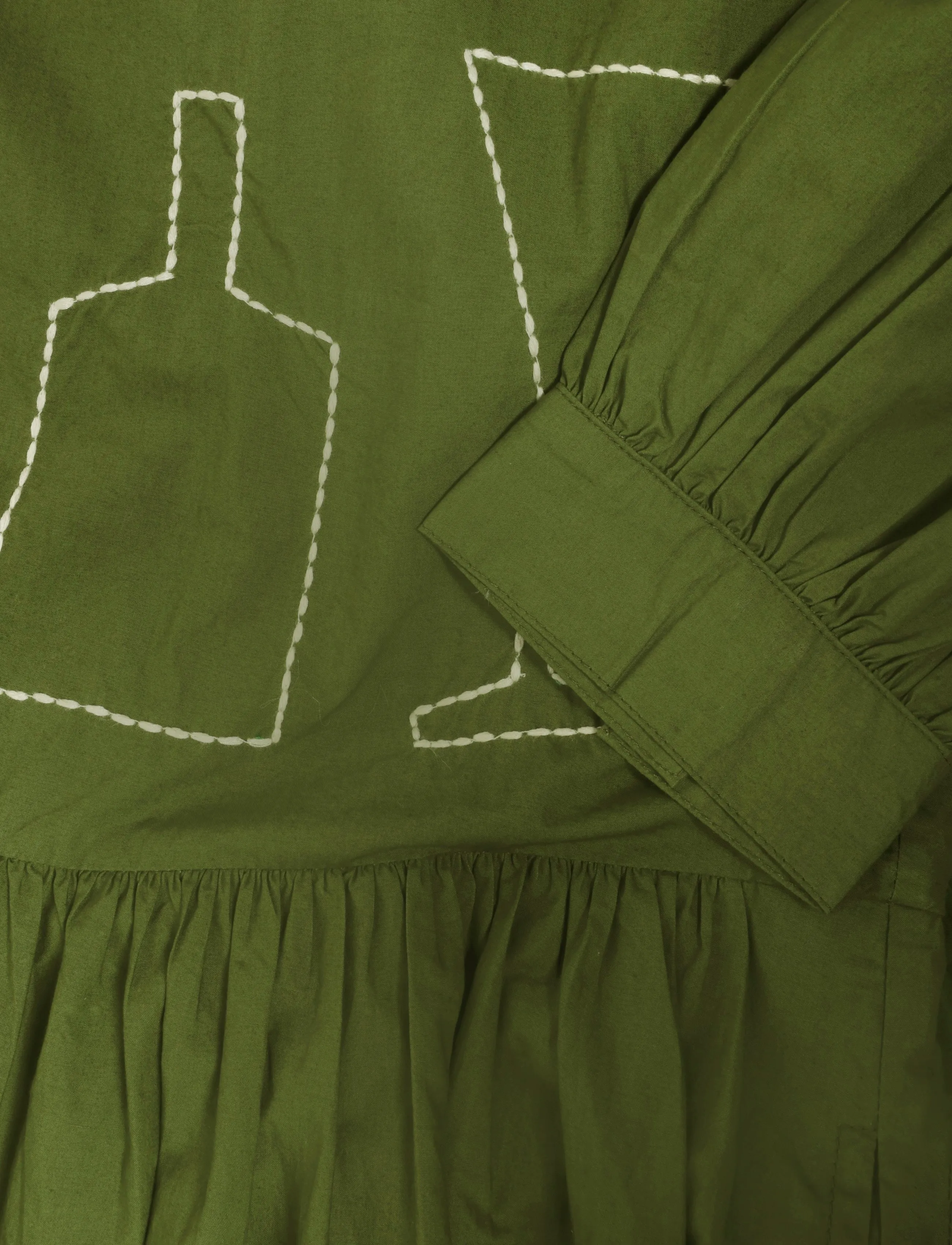 Stella Nova - Small Embroidery Dress - green leaf - 5