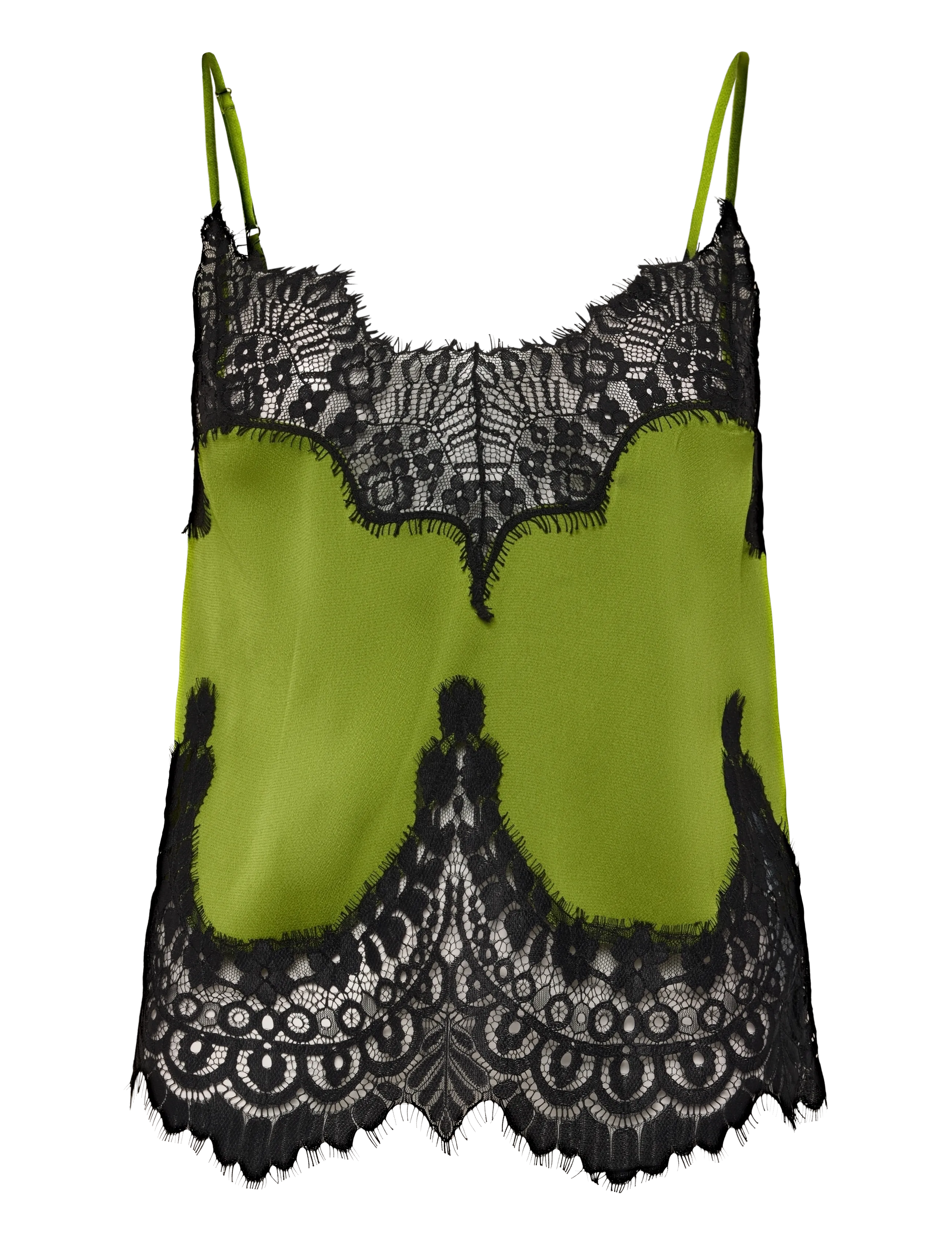 Stella Nova Delicate Lace Top - Tøj - GREEN FLASH / green