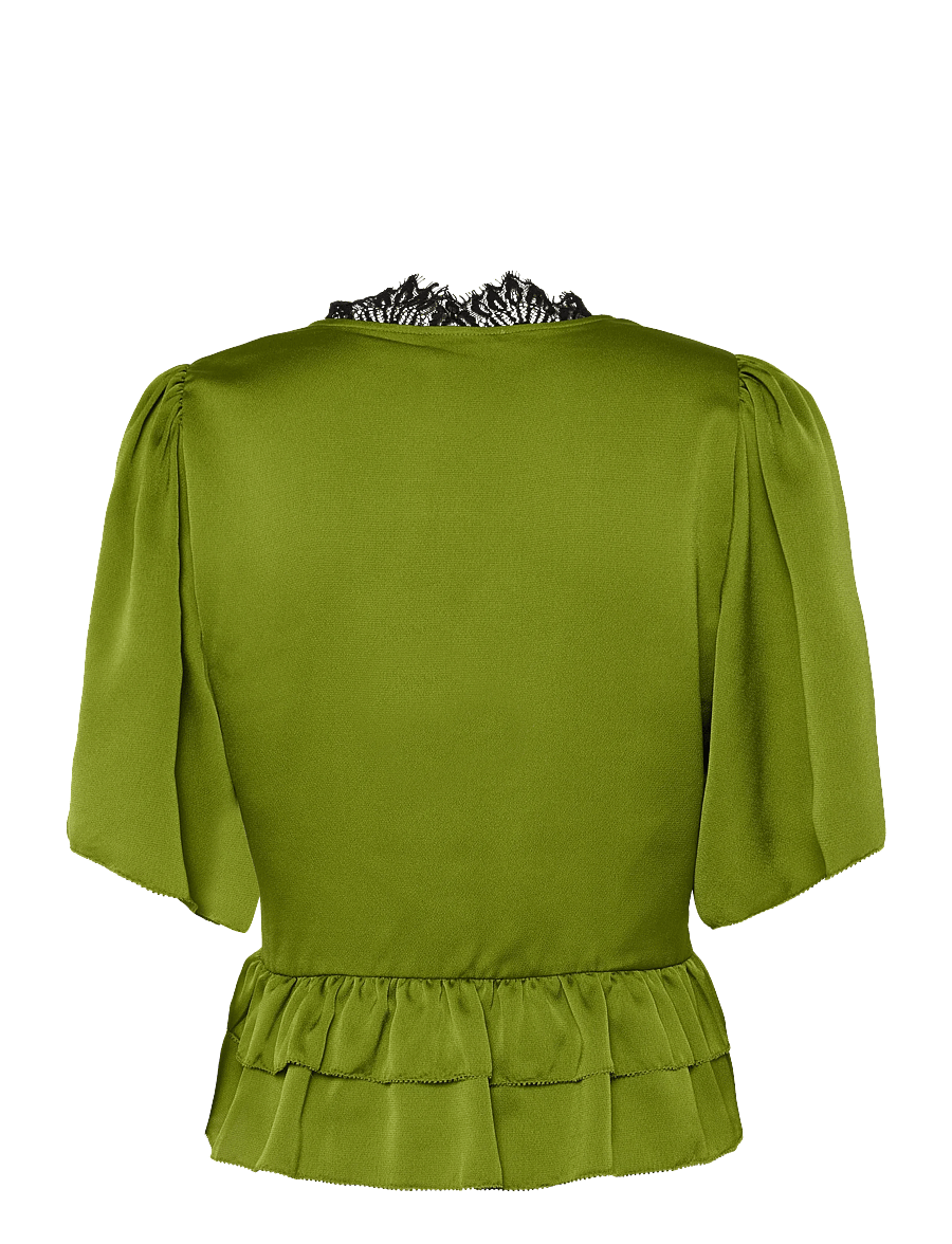 Stella Nova - Delicate Tieband Blouse - green flash - 1