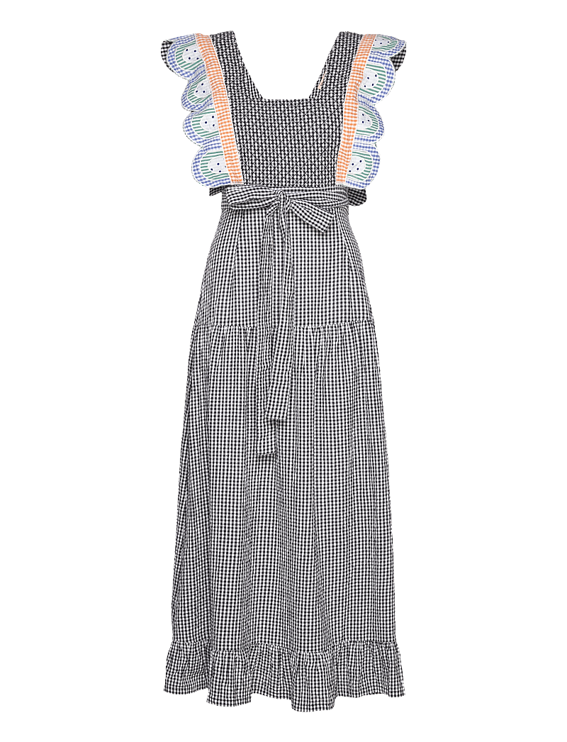 Stella Nova - Checked wrap-around dress - sommerkleider - black/white check - 1