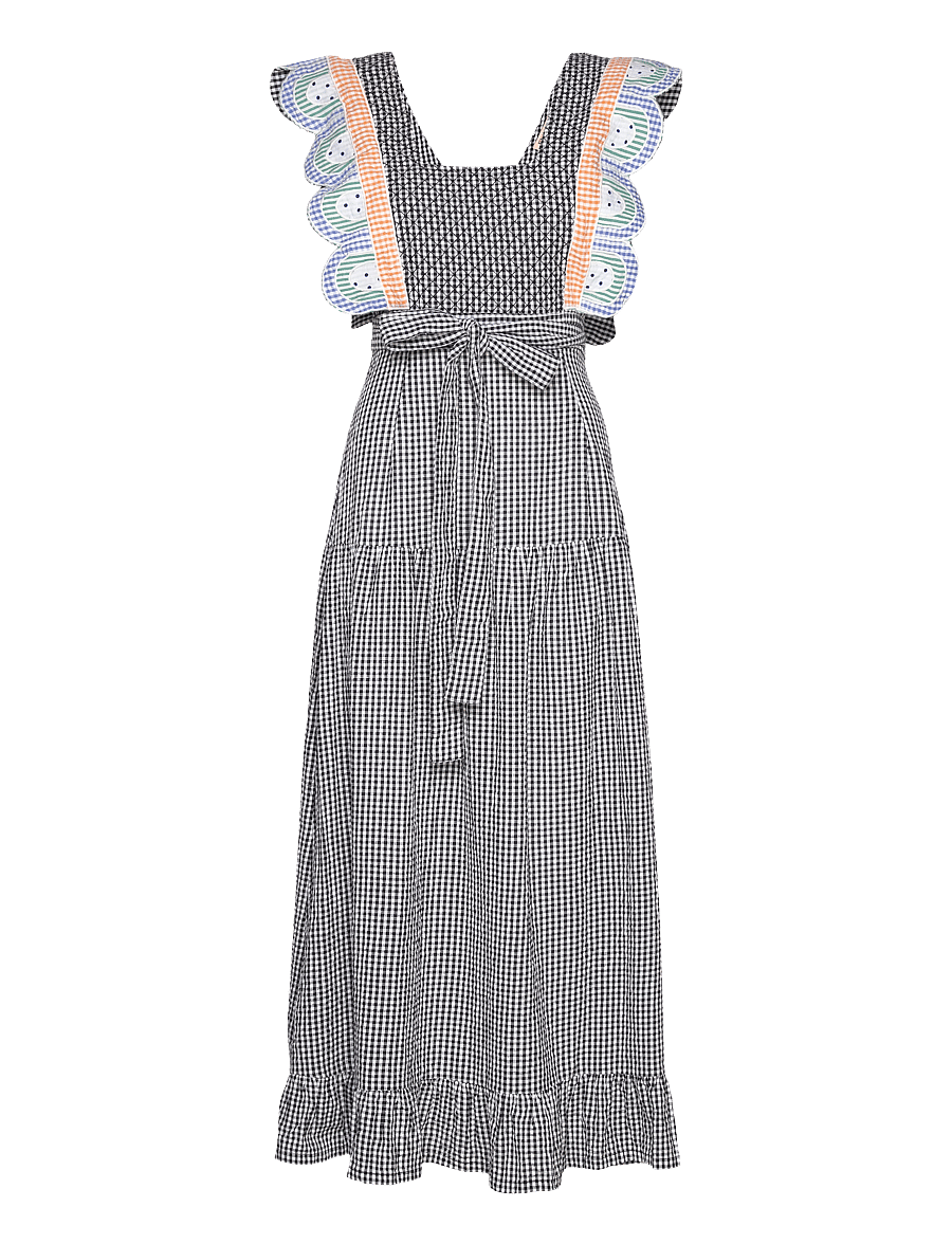Stella Nova - Checked wrap-around dress - black/white check - 1
