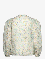 Stella Nova - Transparent cotton shirt - långärmade blusar - creme multicolour flowers - 1