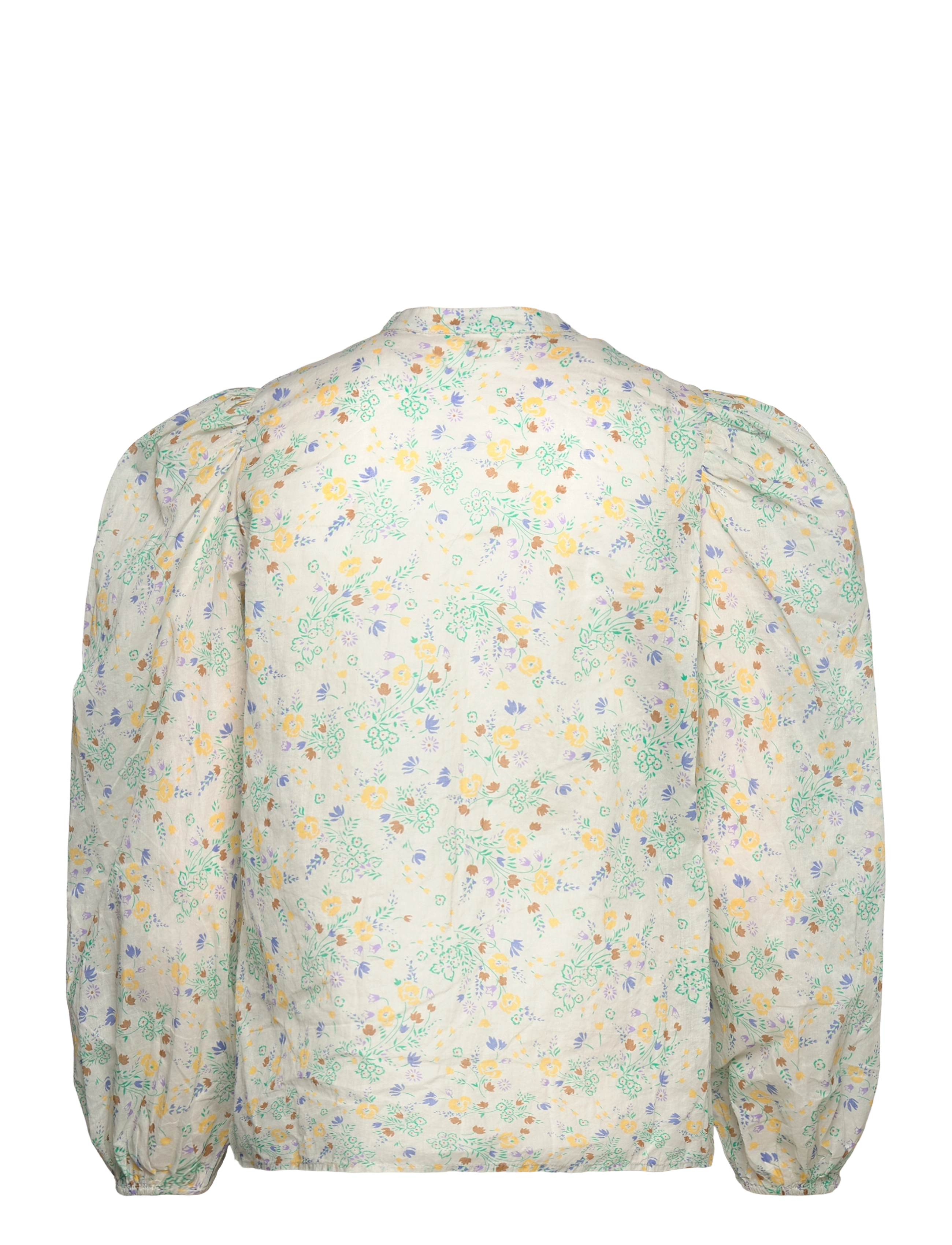 Stella Nova - Transparent cotton shirt - creme multicolour flowers - 2