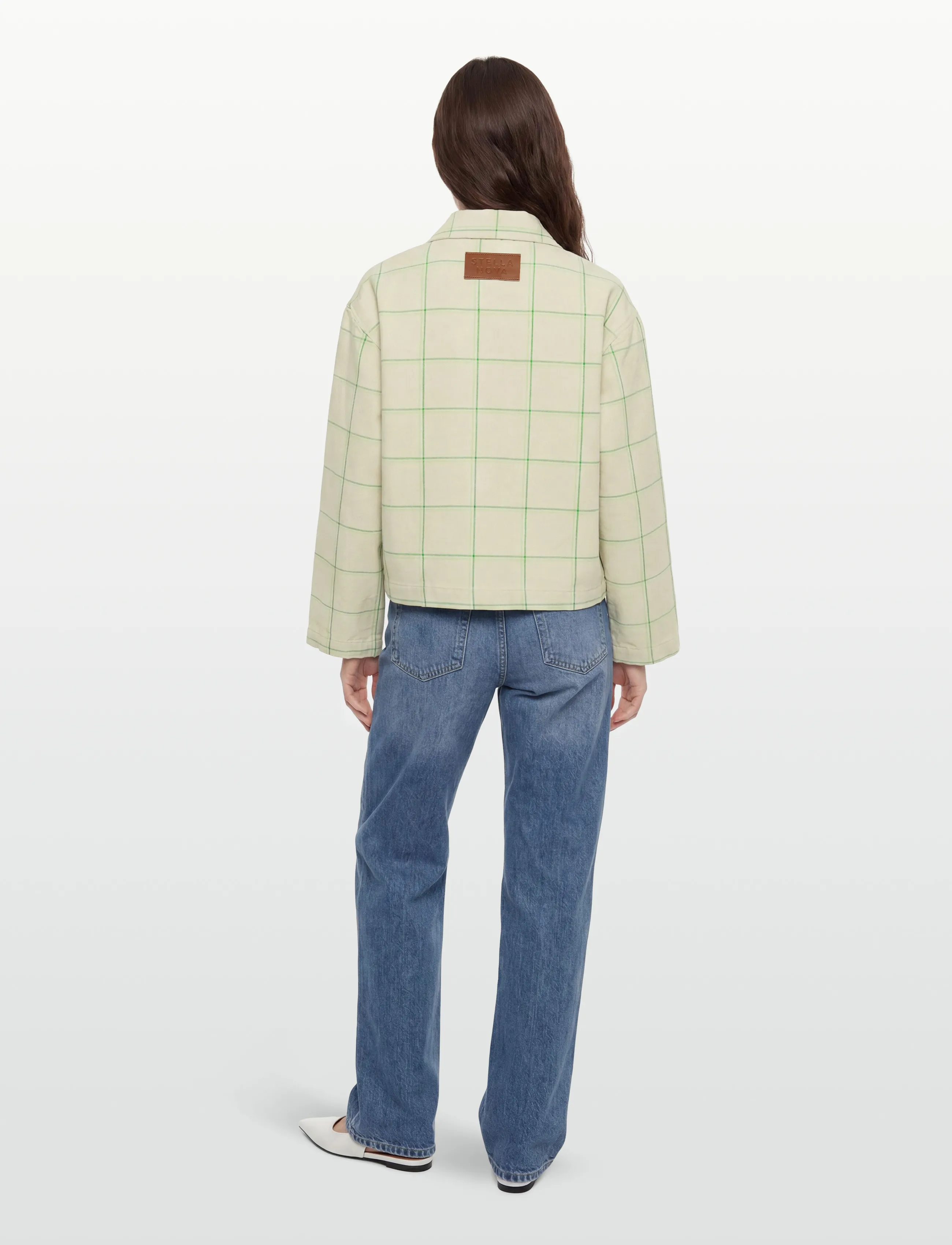 Stella Nova - Checked Shirt - langærmede skjorter - creme check - 4