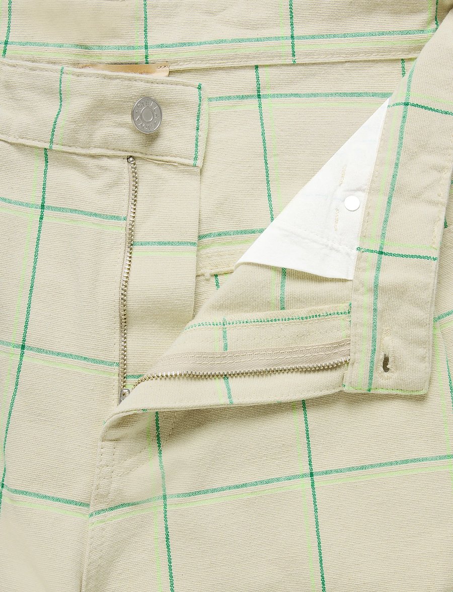 Stella Nova - Checked Baggy Low-Waist Pants - creme check - 2