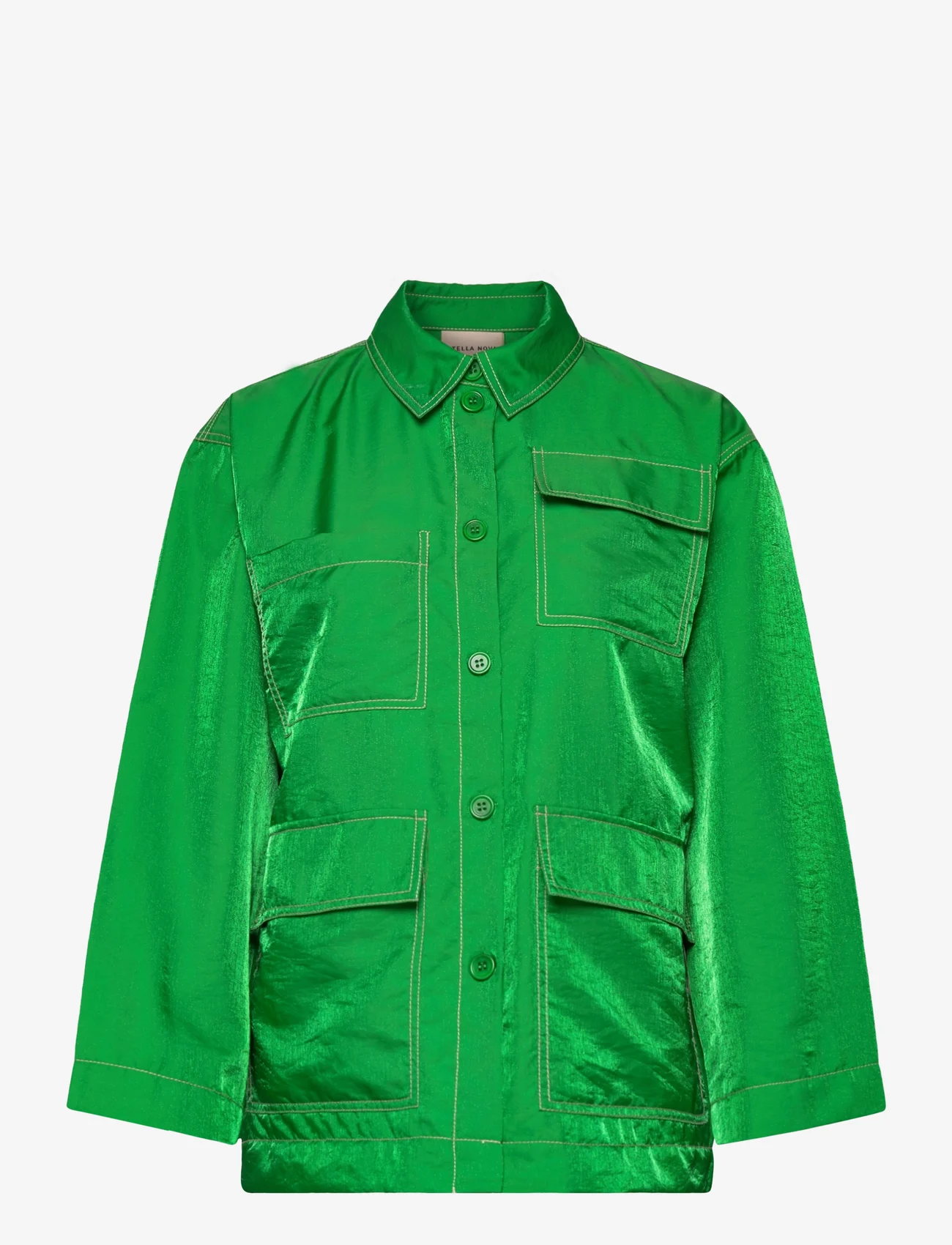 Stella Nova - Vilde - long-sleeved shirts - green leaf - 0