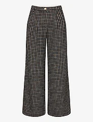 Stella Nova - Checked bouclé pants - pantalons larges - black/white check - 1