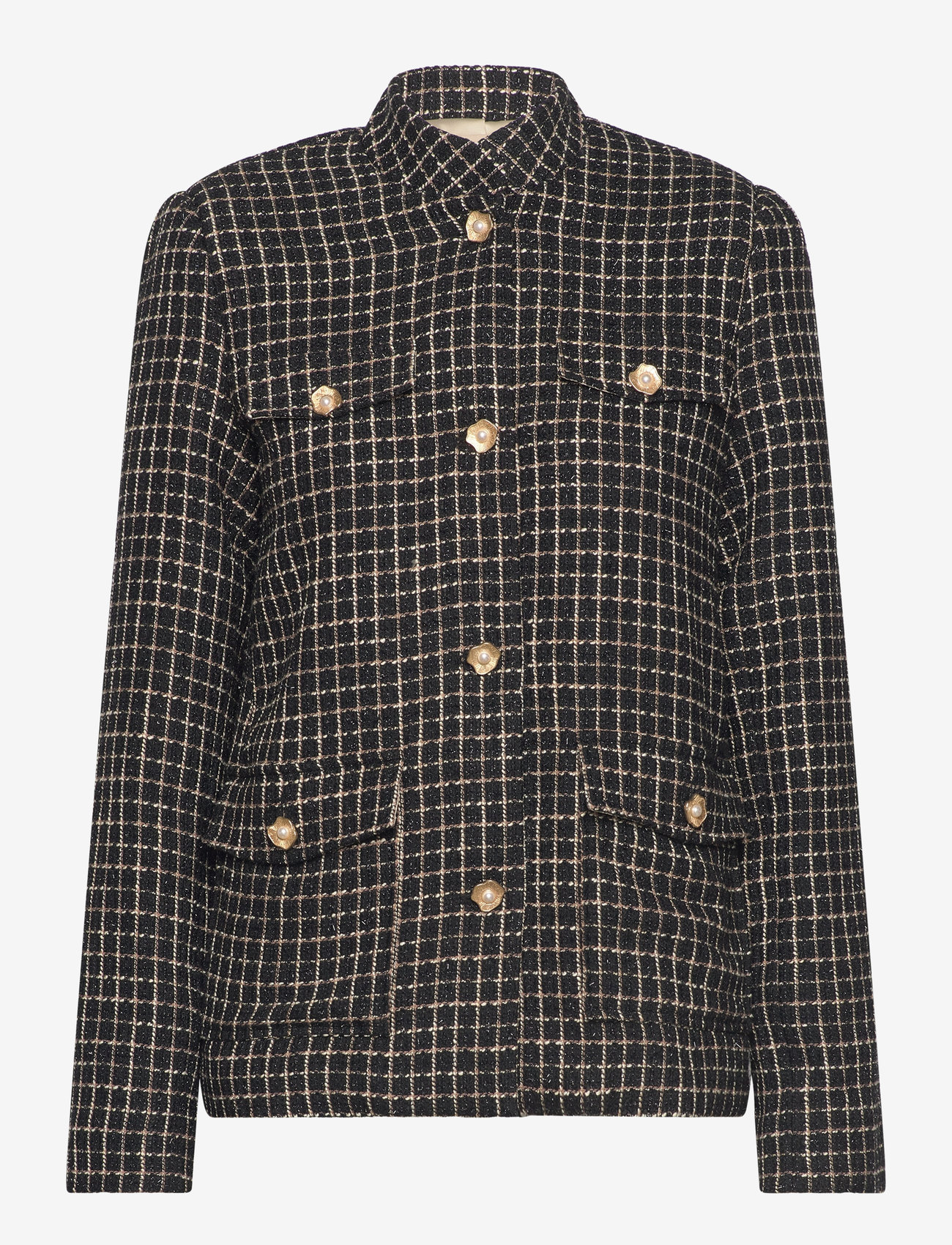 Stella Nova - Checked bouclé jacket - bouclés - black/white check - 0