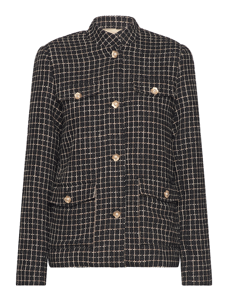 Stella Nova - Checked bouclé jacket - boucles - black/white check - 1