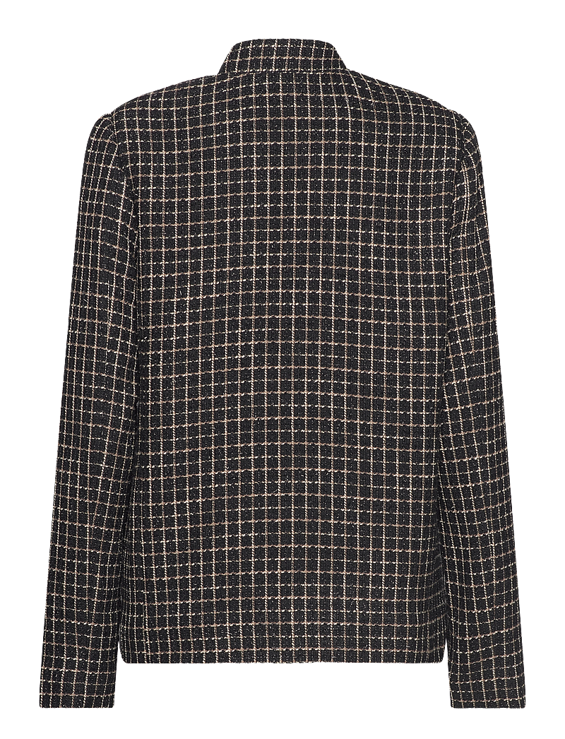 Stella Nova - Checked bouclé jacket - boucles - black/white check - 2