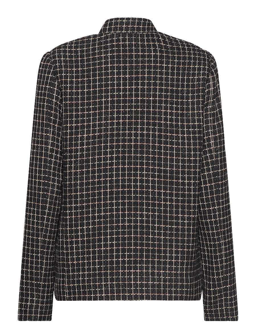 Stella Nova - Checked bouclé jacket - bouclés stiilis jakid - black/white check - 2