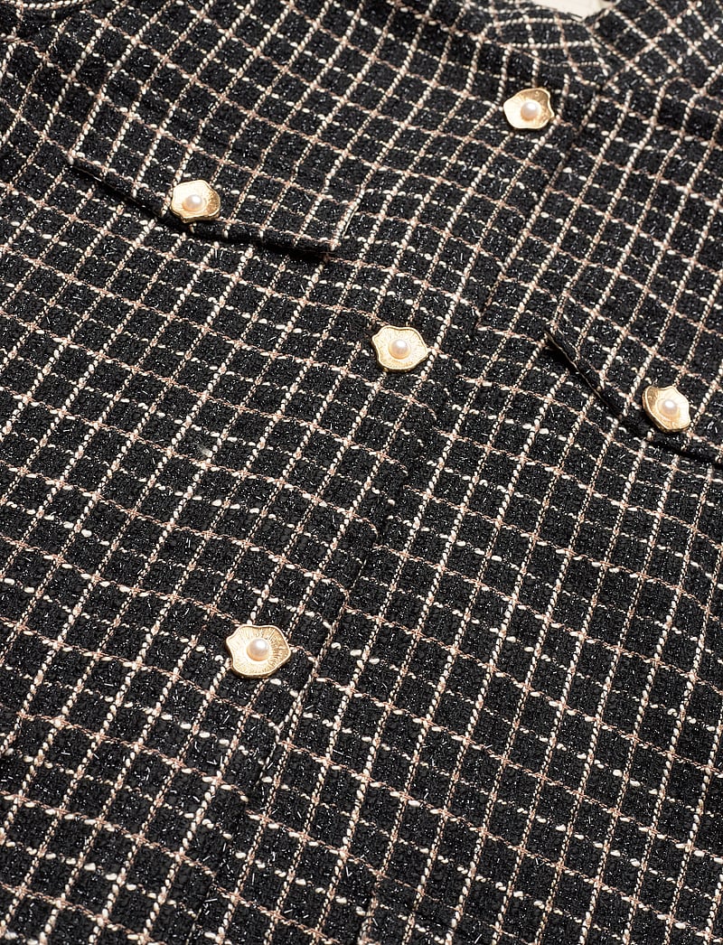 Stella Nova - Checked bouclé jacket - boucles - black/white check - 4