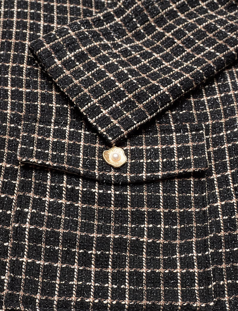 Stella Nova - Checked bouclé jacket - boucles - black/white check - 5