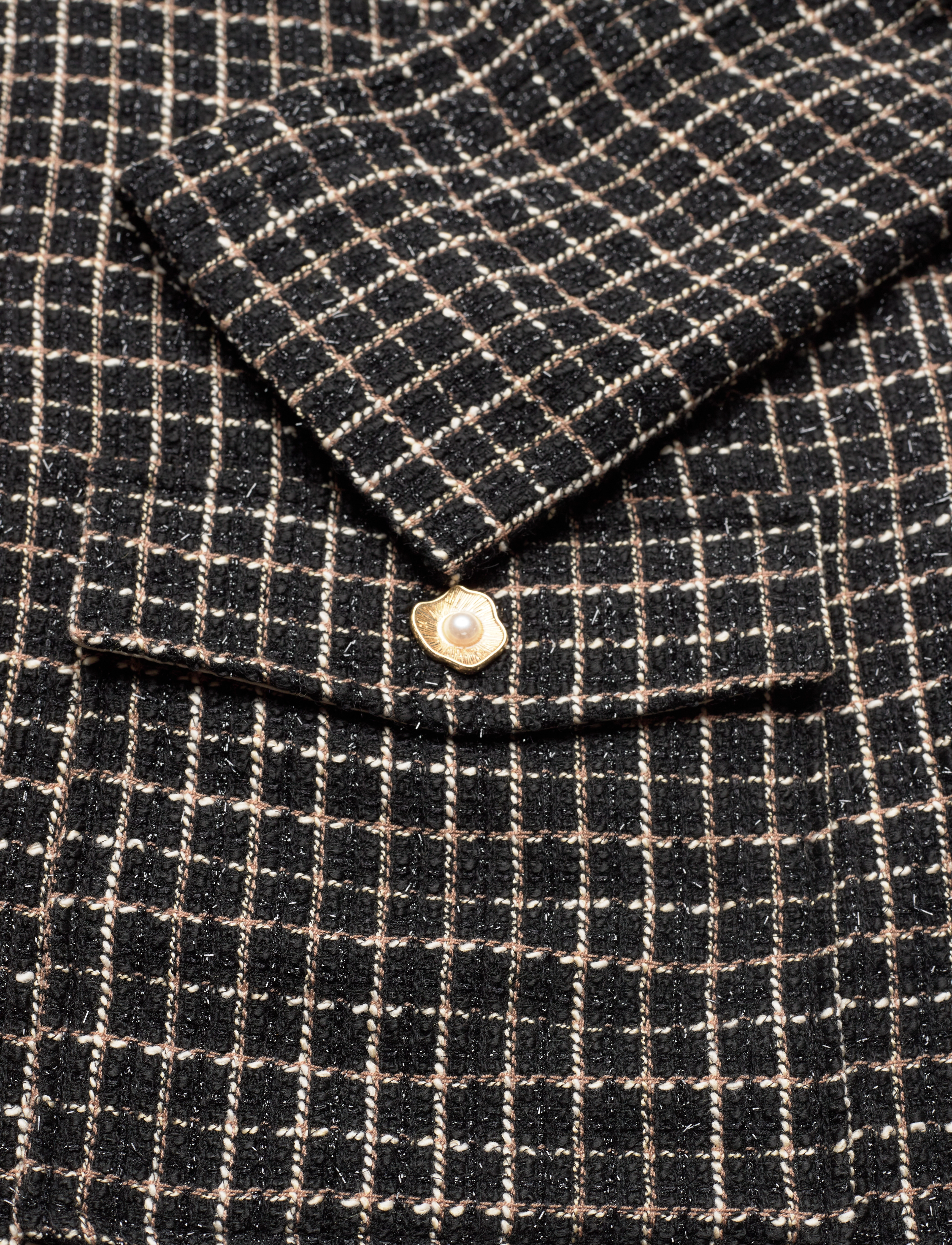 Stella Nova - Checked bouclé jacket - festmode zu outlet-preisen - black/white check - 5