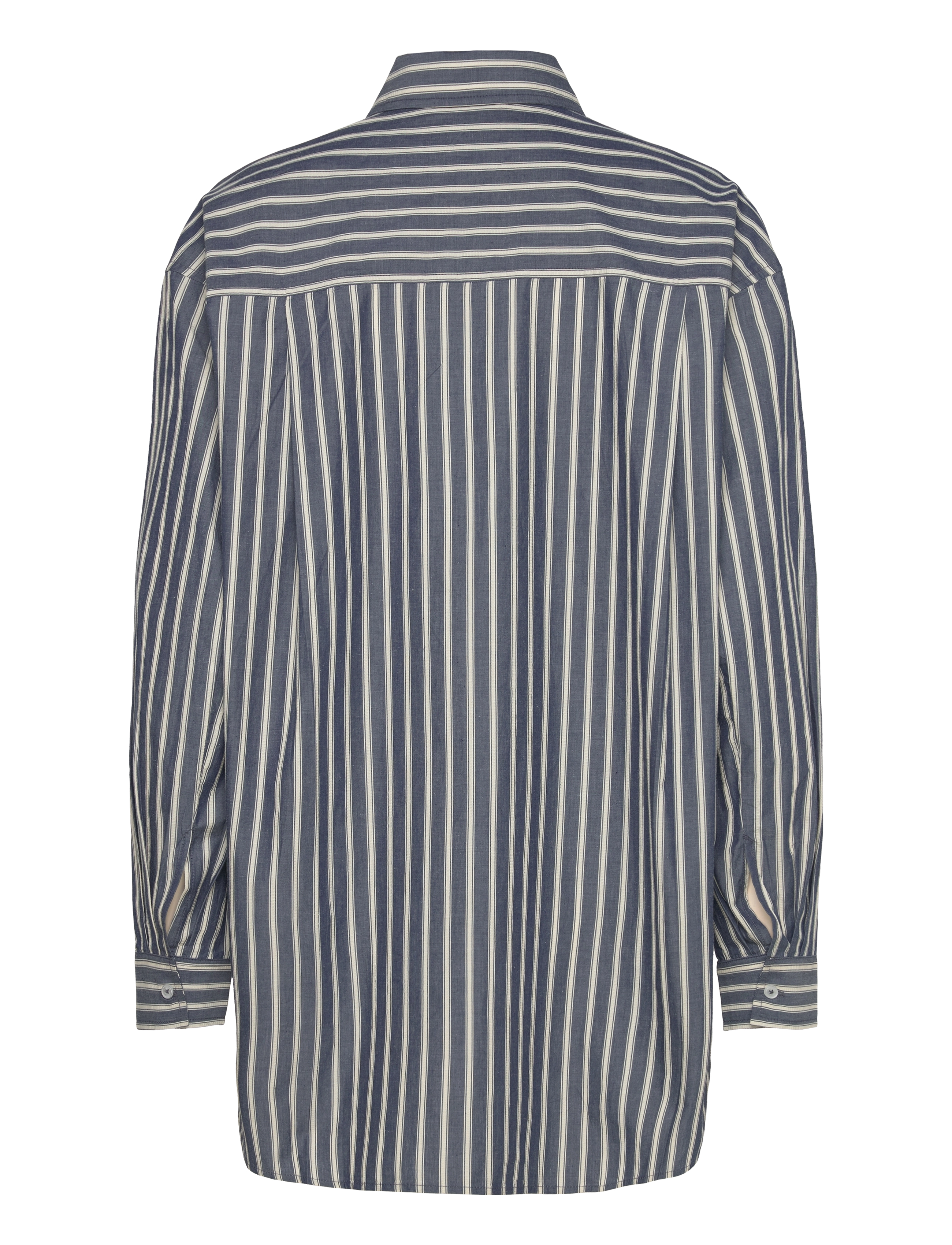 Stella Nova - Oversized striped cotton shirt - marškiniai ilgomis rankovėmis - blue stripes - 1
