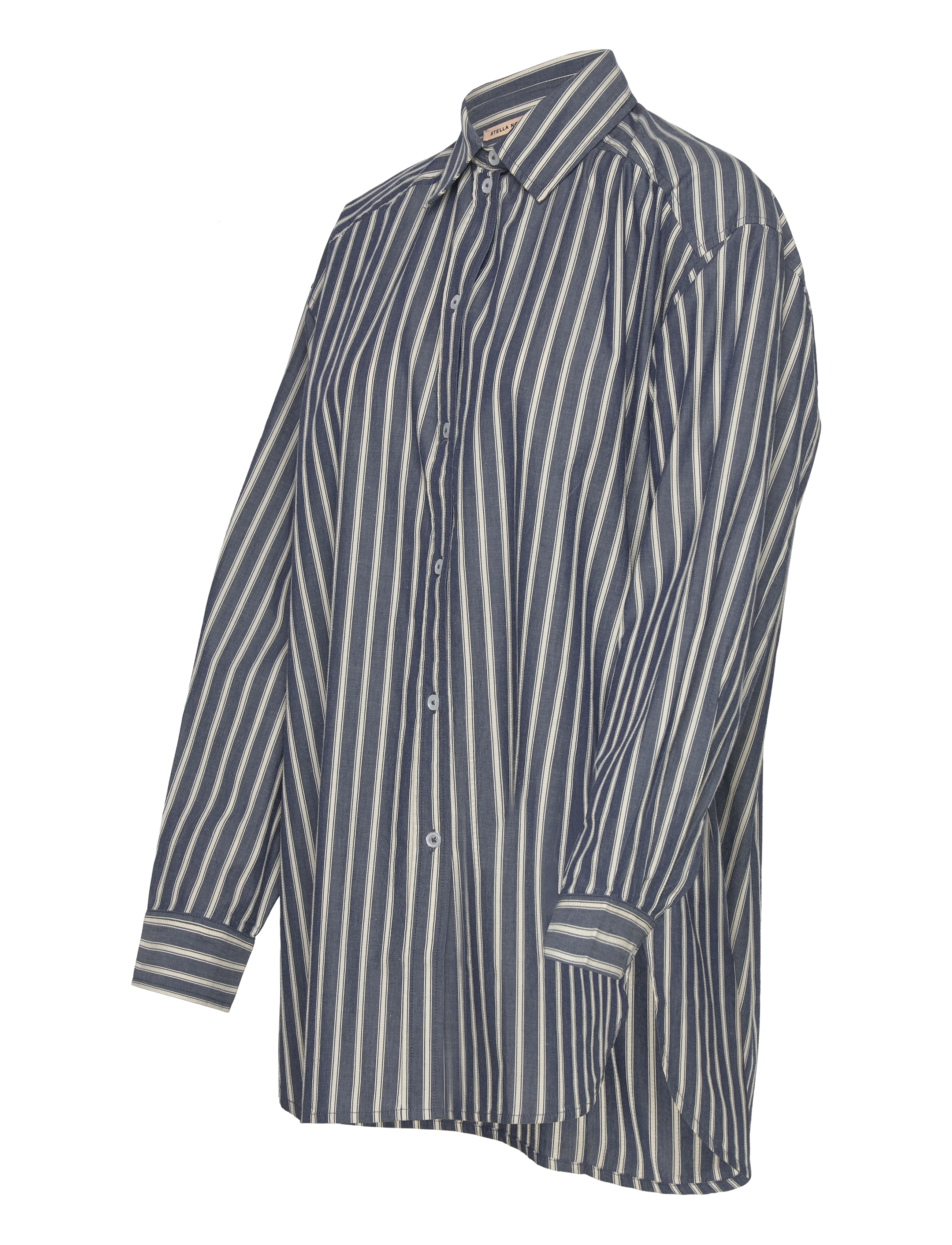 Stella Nova - Oversized striped cotton shirt - marškiniai ilgomis rankovėmis - blue stripes - 2