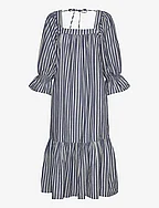 Striped midi dress - BLUE STRIPES