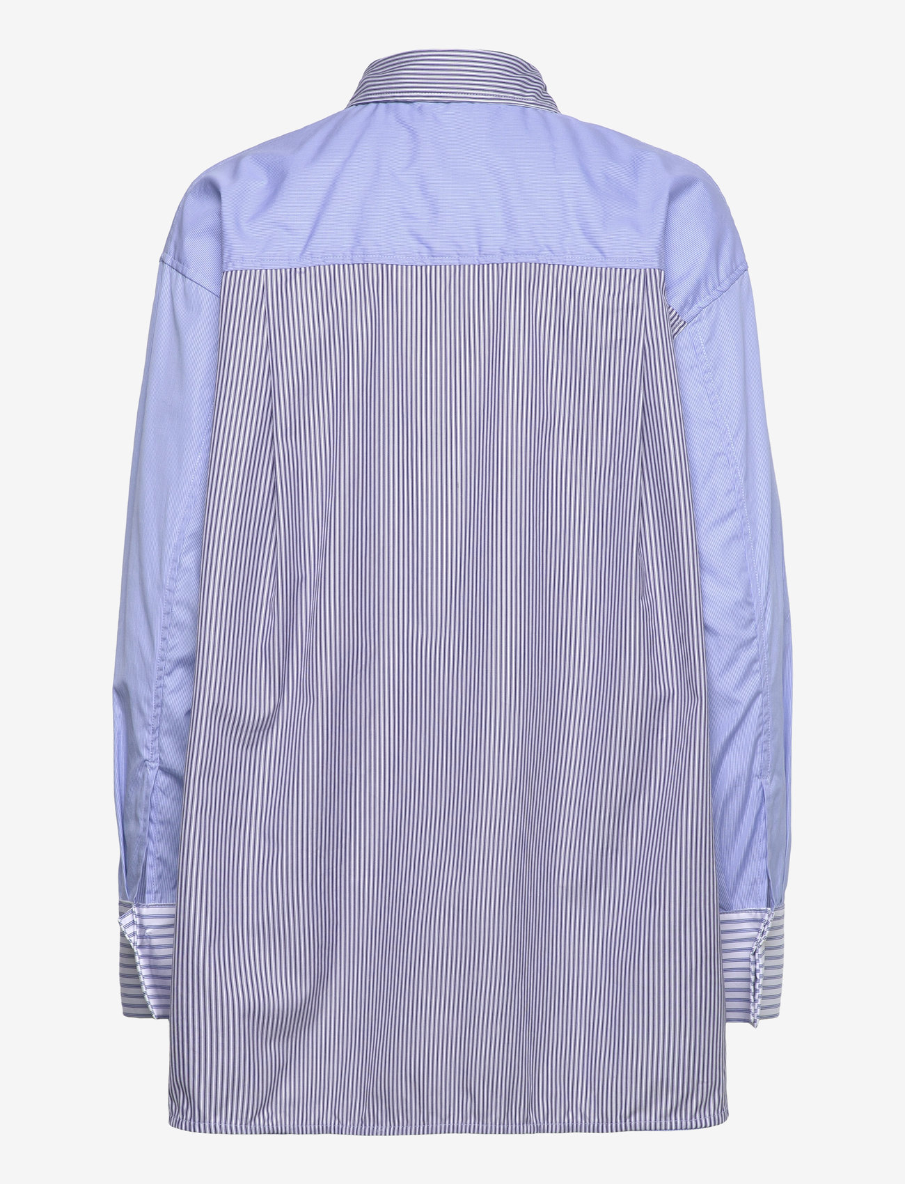 Stella Nova - Combined cotton stripe shirt - langärmlige hemden - blue stripes - 1