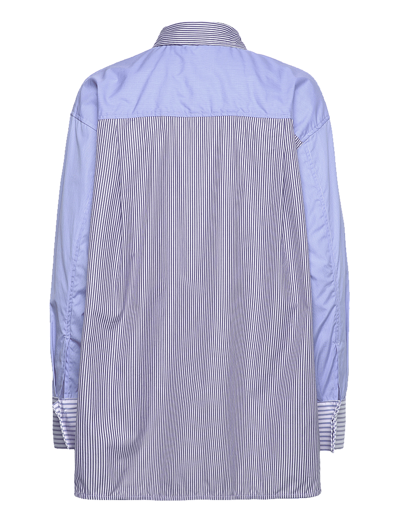Stella Nova - Combined cotton stripe shirt - langärmlige hemden - blue stripes - 1