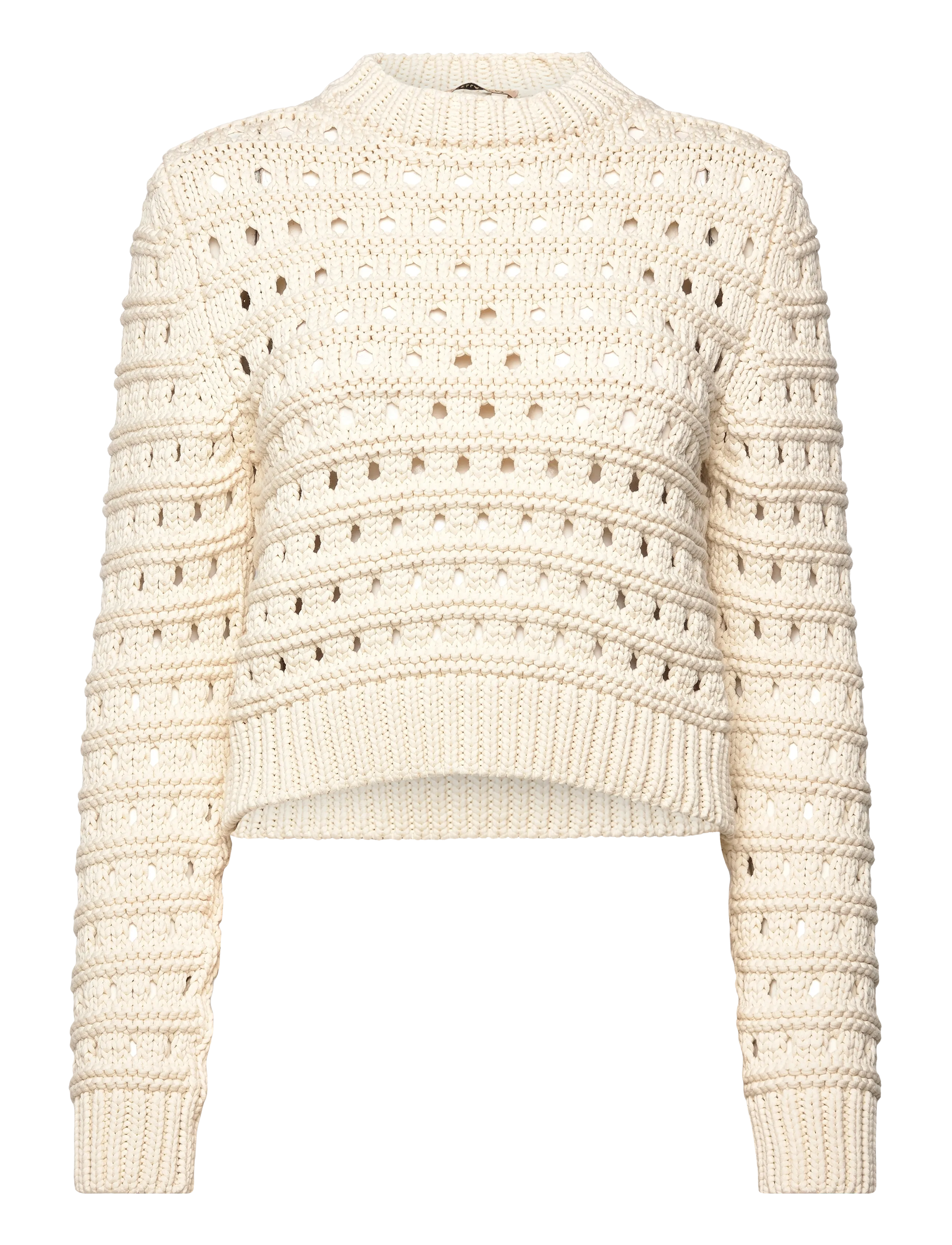 STELLA NOVA Baumwolle Stitch Pullover Cream - L - Damen