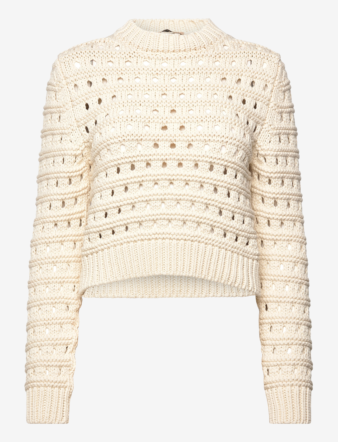 Stella Nova - Cotton Stitch Sweater - striktrøjer - creme - 1