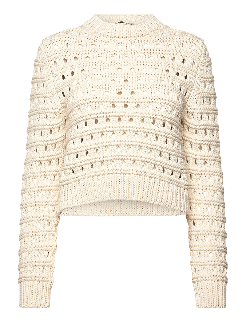 Stella Nova - Cotton Stitch Sweater - striktrøjer - creme - 1