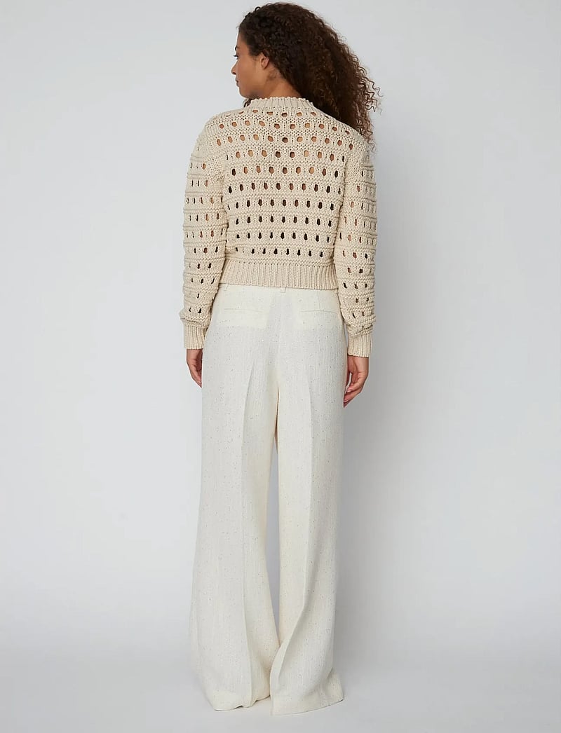 Stella Nova - Cotton Stitch Sweater - striktrøjer - creme - 3