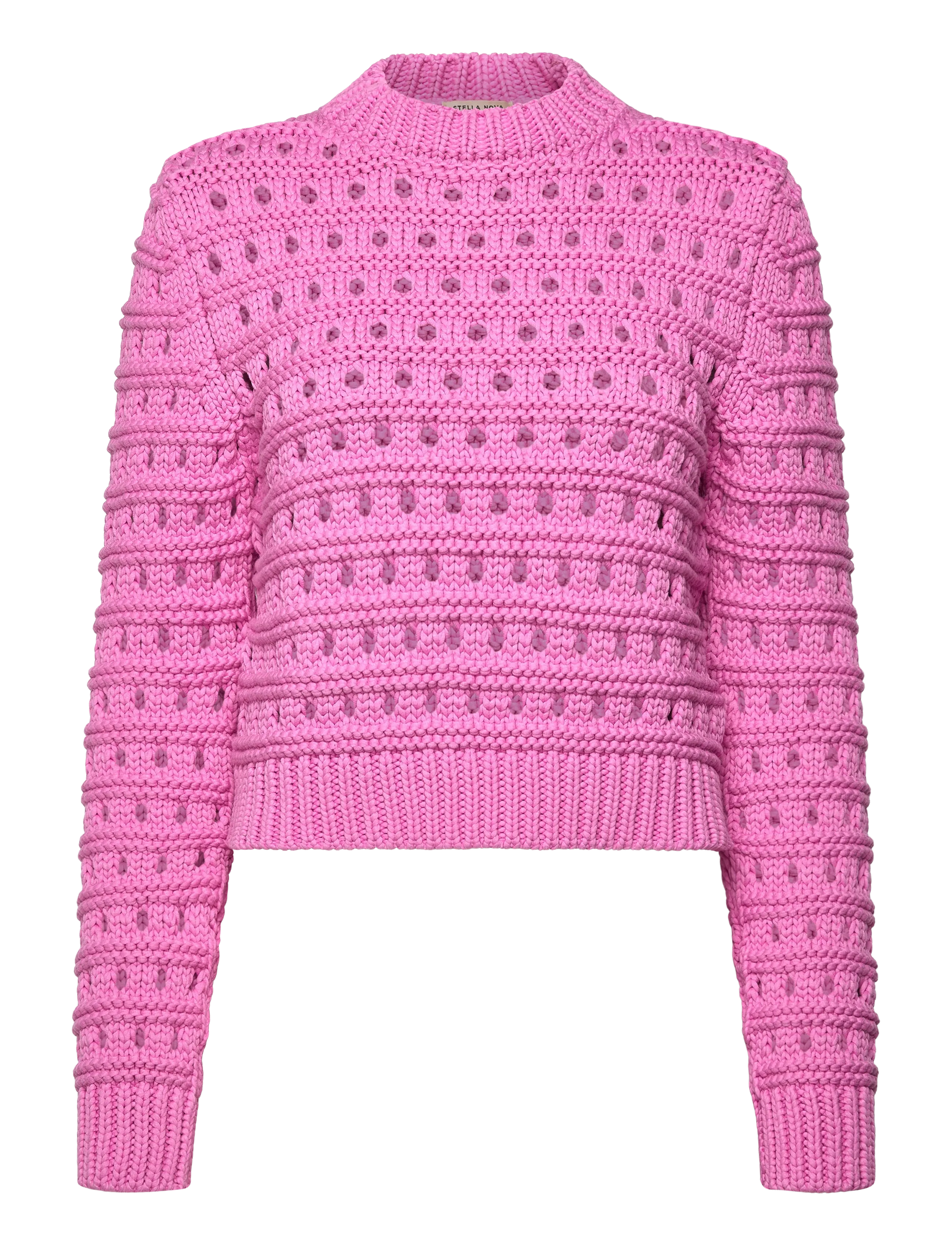STELLA NOVA Baumwolle Stitch Pullover Pink - S - Damen