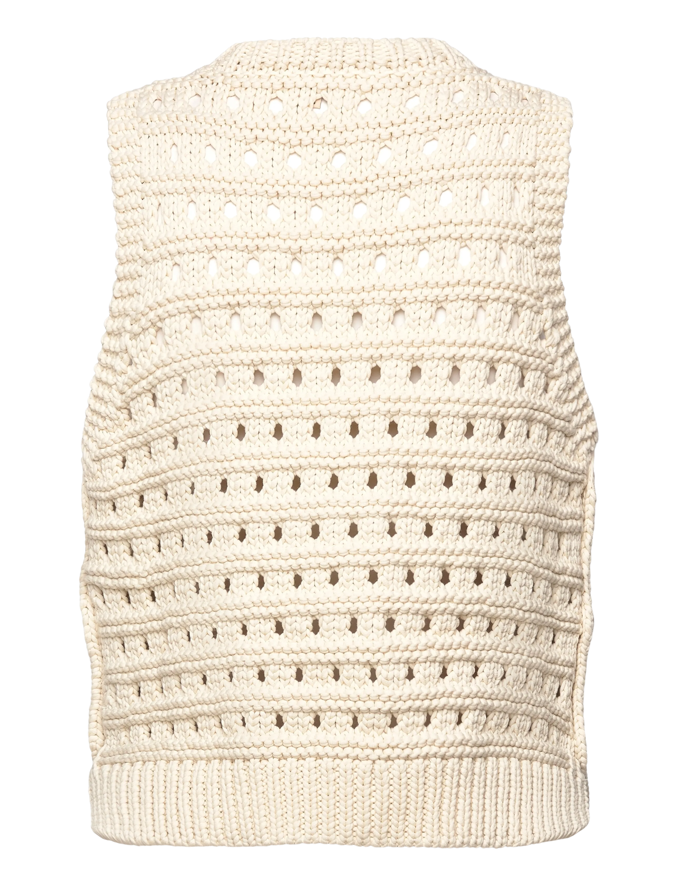 Stella Nova - Cotton Stitch Vest - strikveste - creme - 2