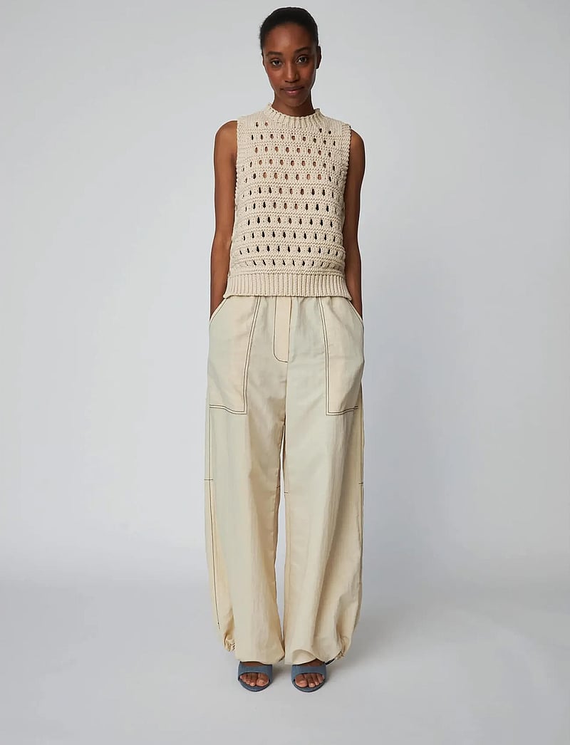 Stella Nova - Cotton Stitch Vest - strikveste - creme - 0