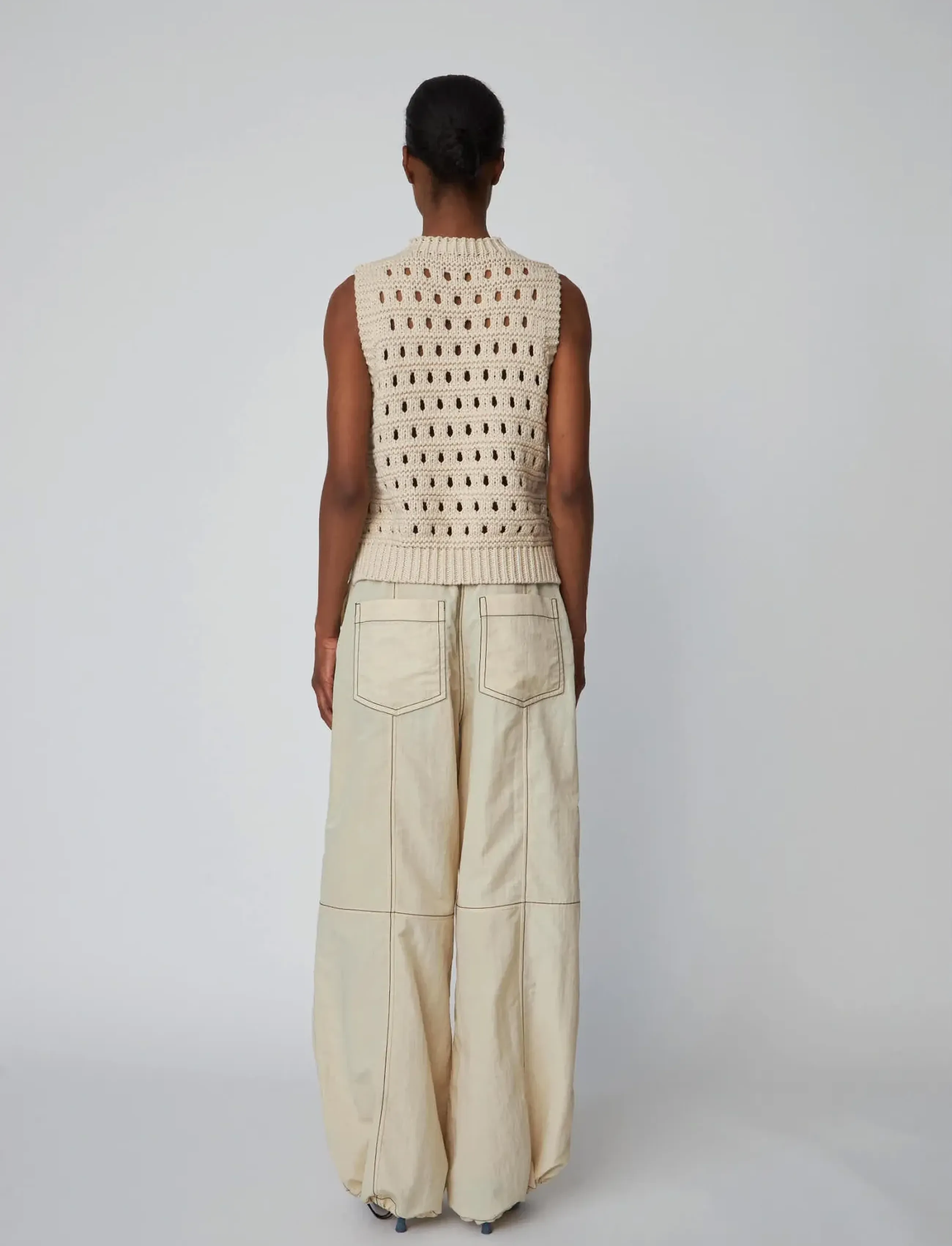 Stella Nova - Cotton Stitch Vest - strikveste - creme - 3