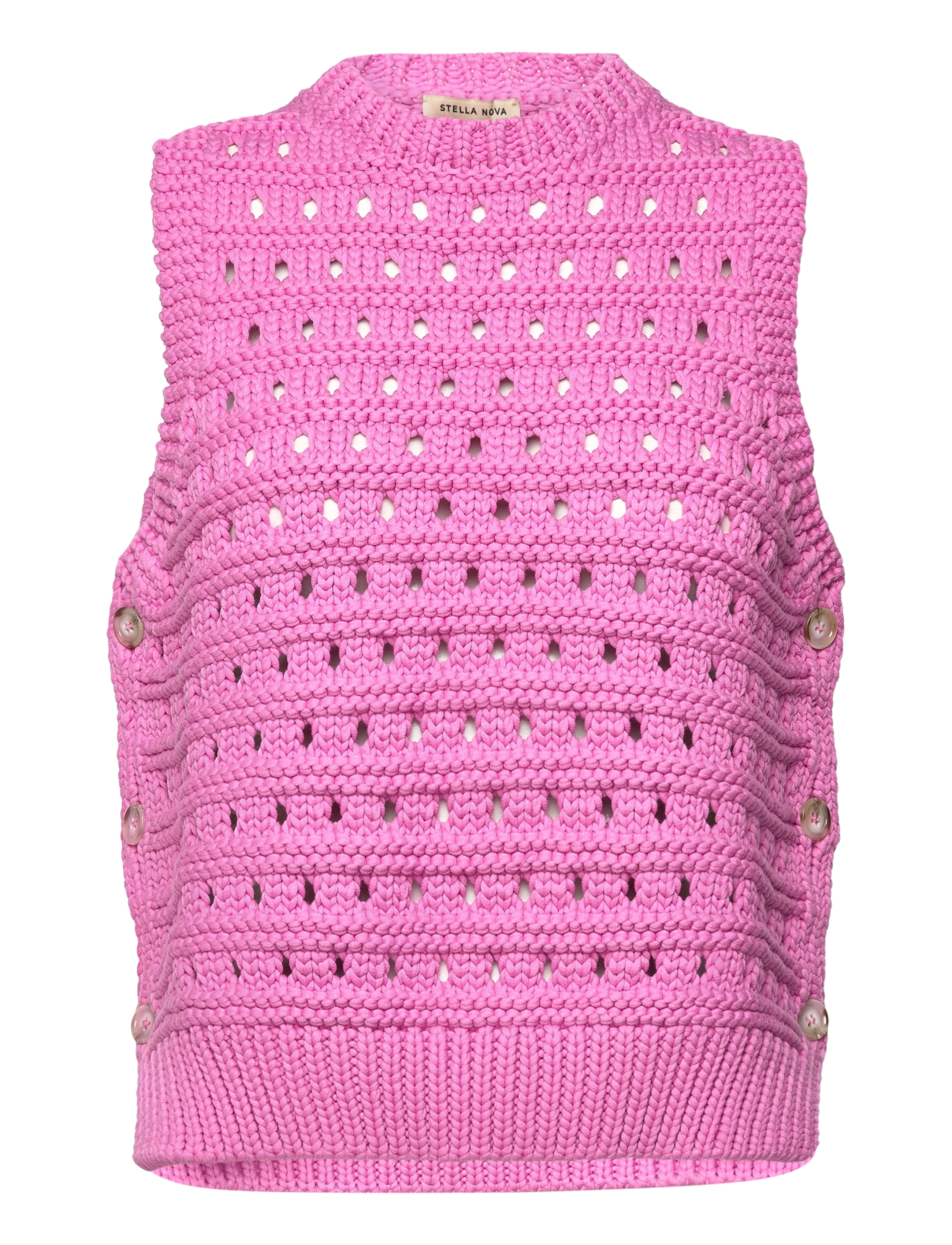 STELLA NOVA Baumwolle Stitch Vest Pink - XS - Damen