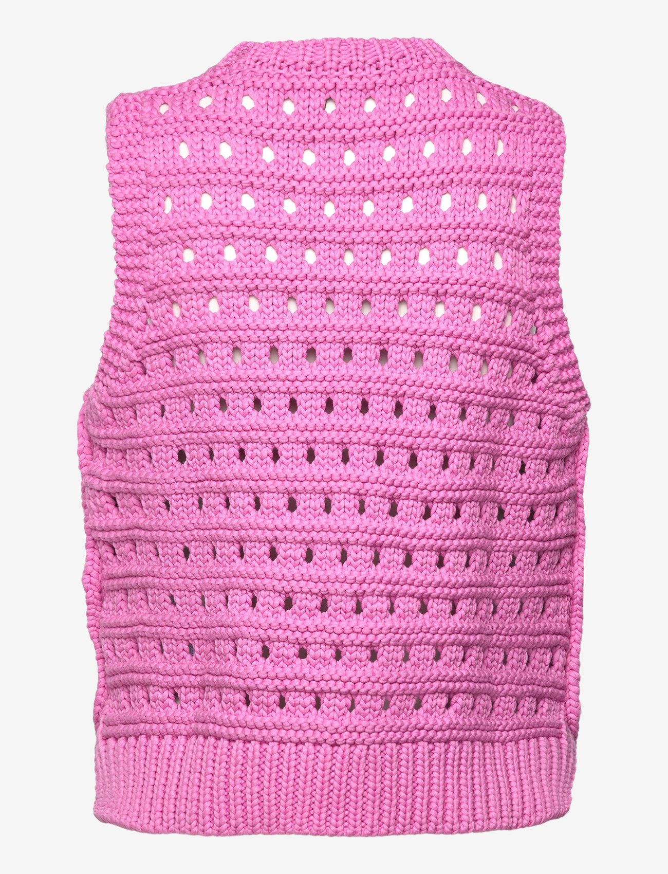 Stella Nova - Cotton Stitch Vest - knitted vests - pink - 2