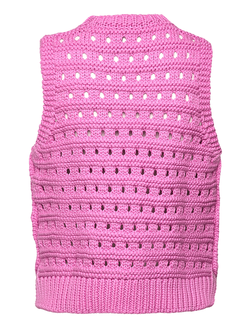 Stella Nova - Cotton Stitch Vest - strikveste - pink - 2
