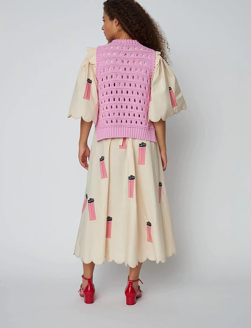 Stella Nova - Cotton Stitch Vest - strikveste - pink - 3