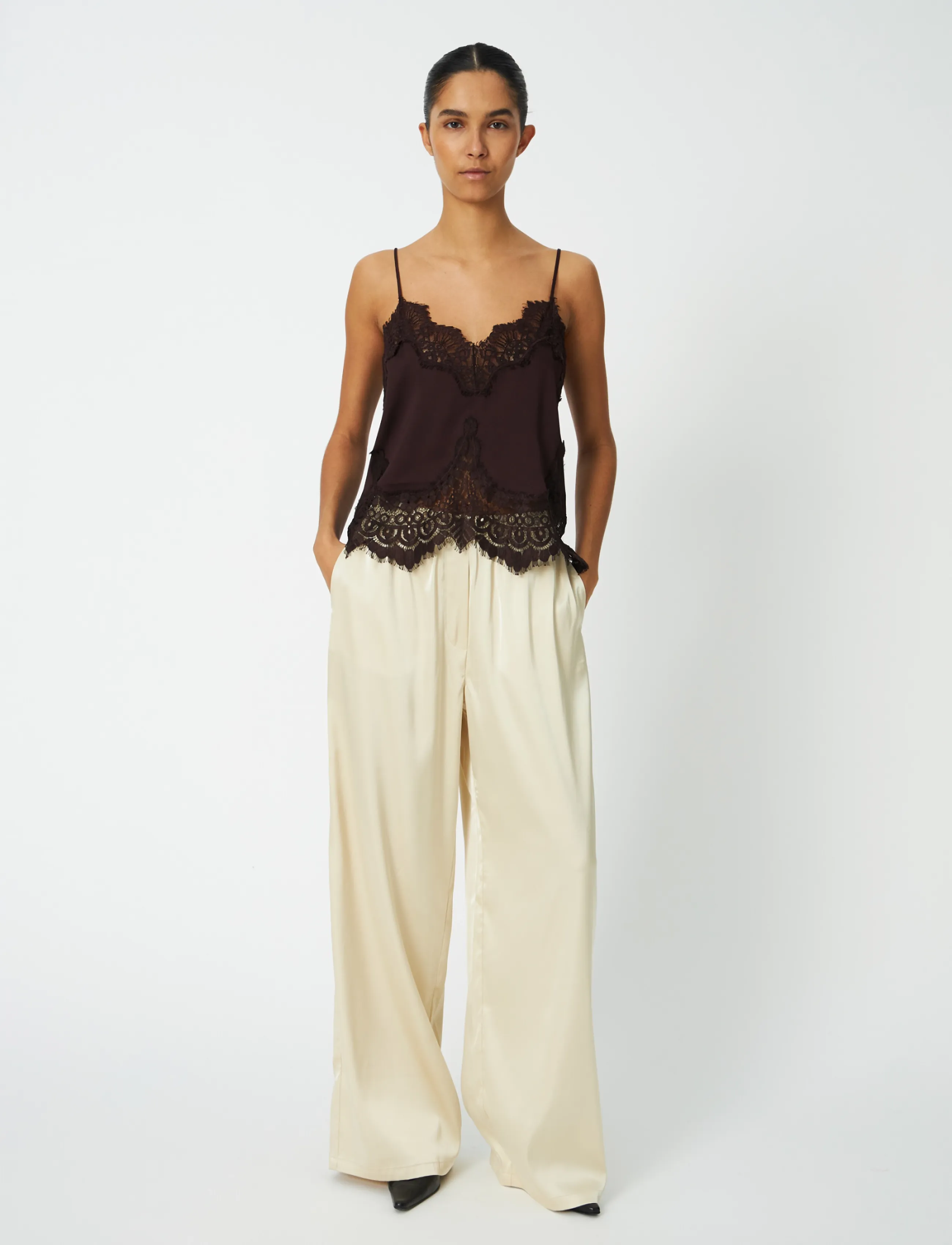 Stella Nova - Underlayer Lace top - bralette - dark brown - 0
