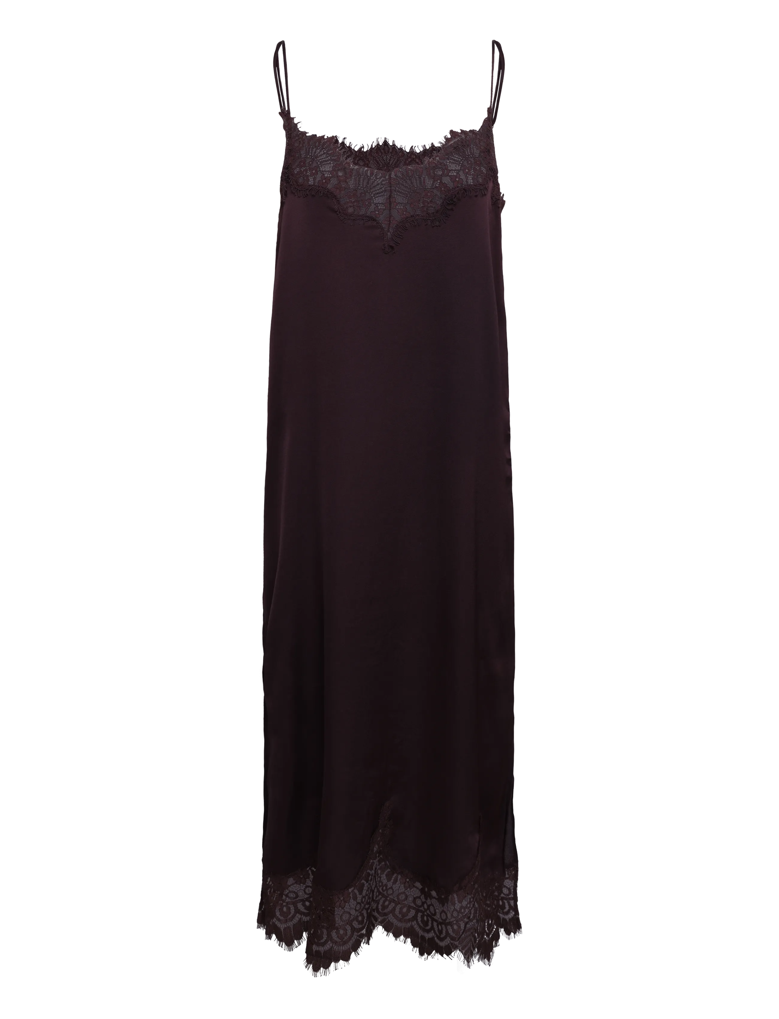Stella Nova Underlayer Lace Dress - Unterwäsche - DARK BROWN / brown