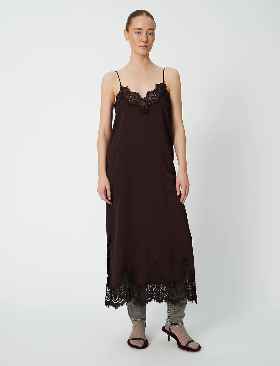 Stella Nova - Underlayer Lace Dress - besondere anlässe - dark brown - 0