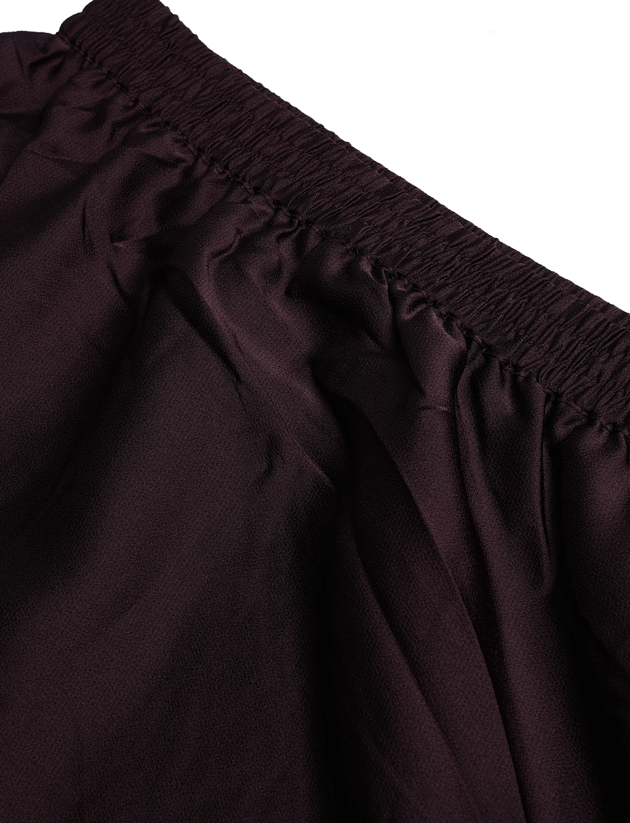 Stella Nova - Asymetric Lace Trimmed Skirt - midi-röcke - dark brown - 4