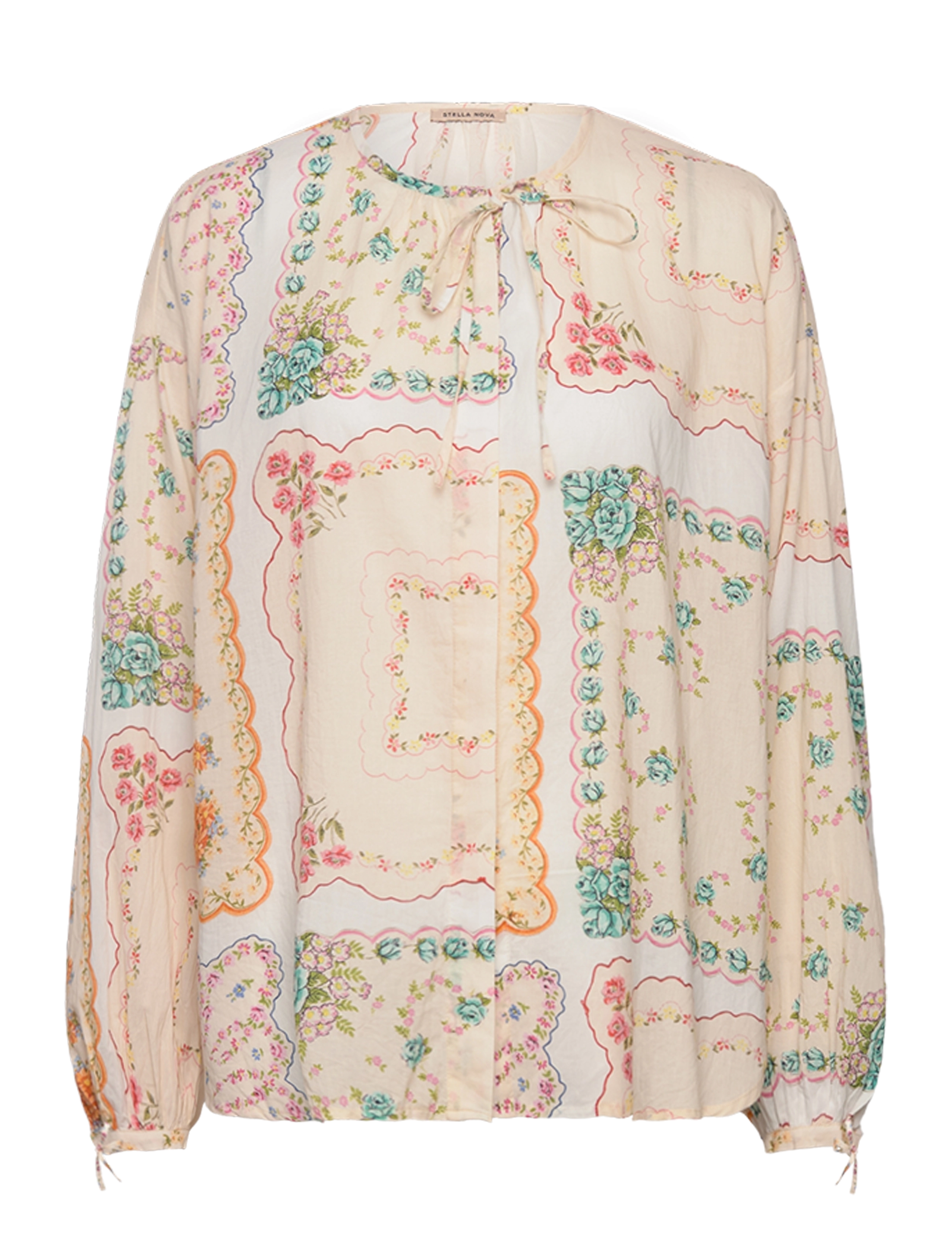 Stella Nova Cotton tissue printed blouse - Kleidung - HANDKERCHIEF PRINT / beige
