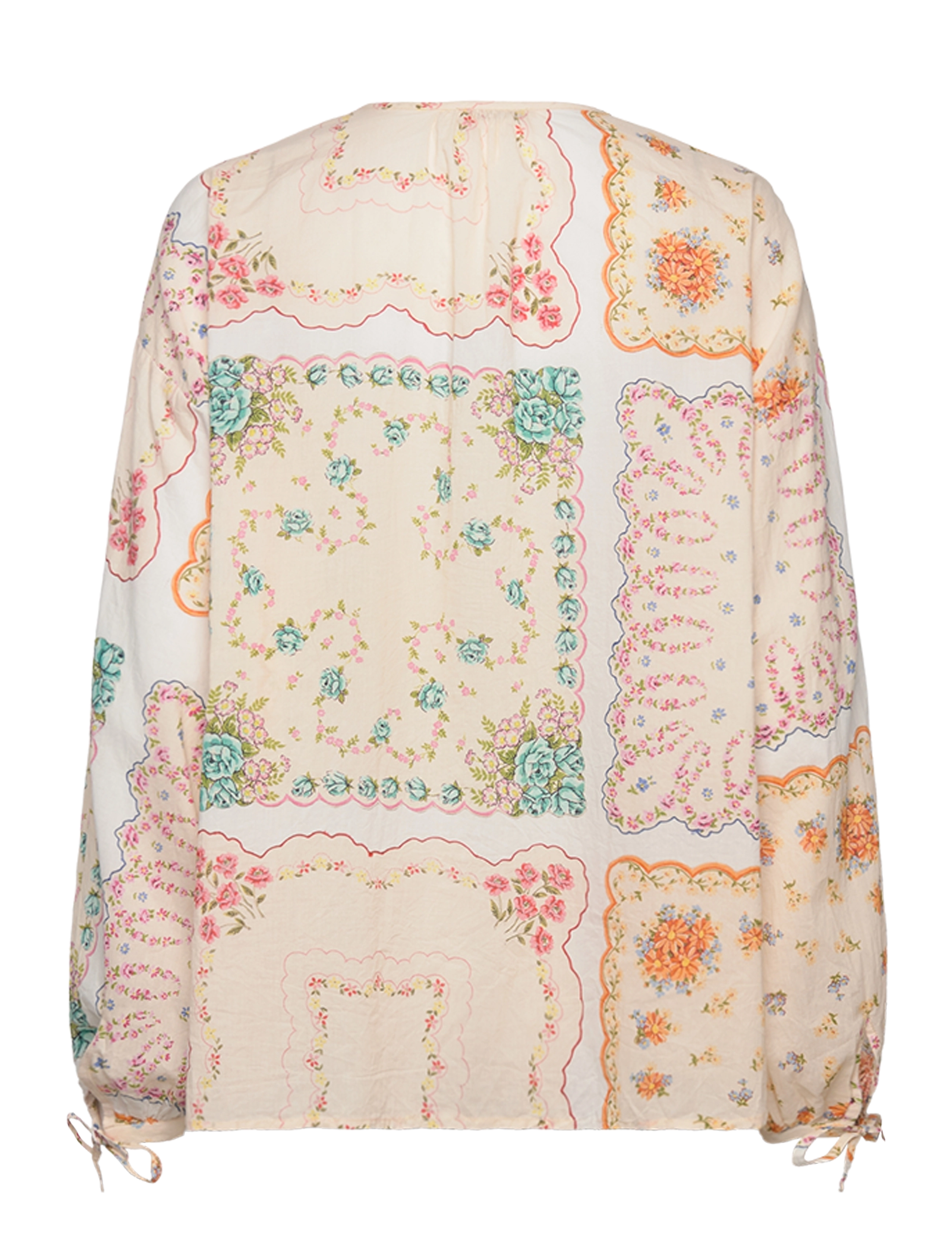 Stella Nova - Cotton tissue printed blouse - långärmade blusar - handkerchief print - 2