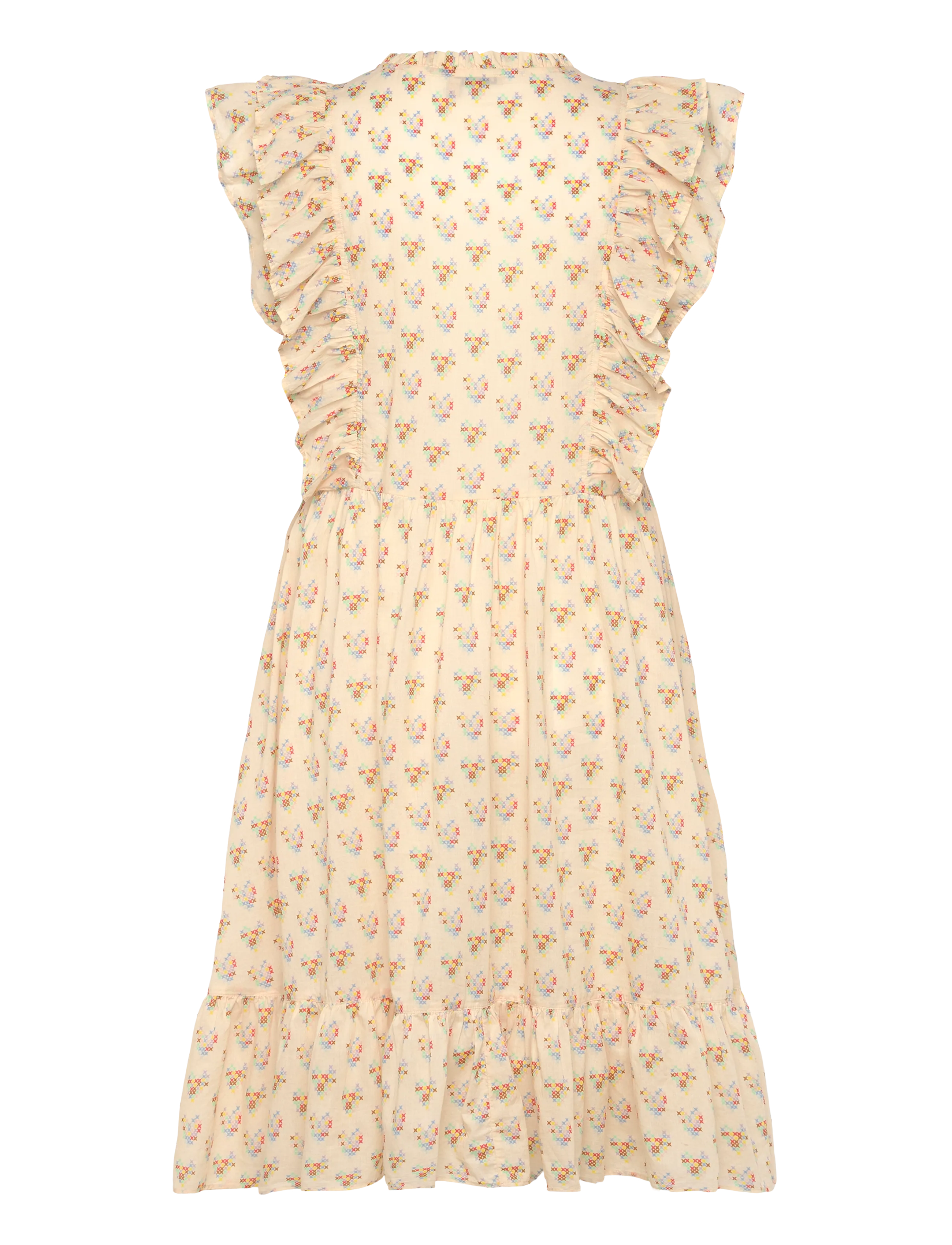 Stella Nova - Delicate Printed Cotton Dress - sommerkjoler - hearts - 2