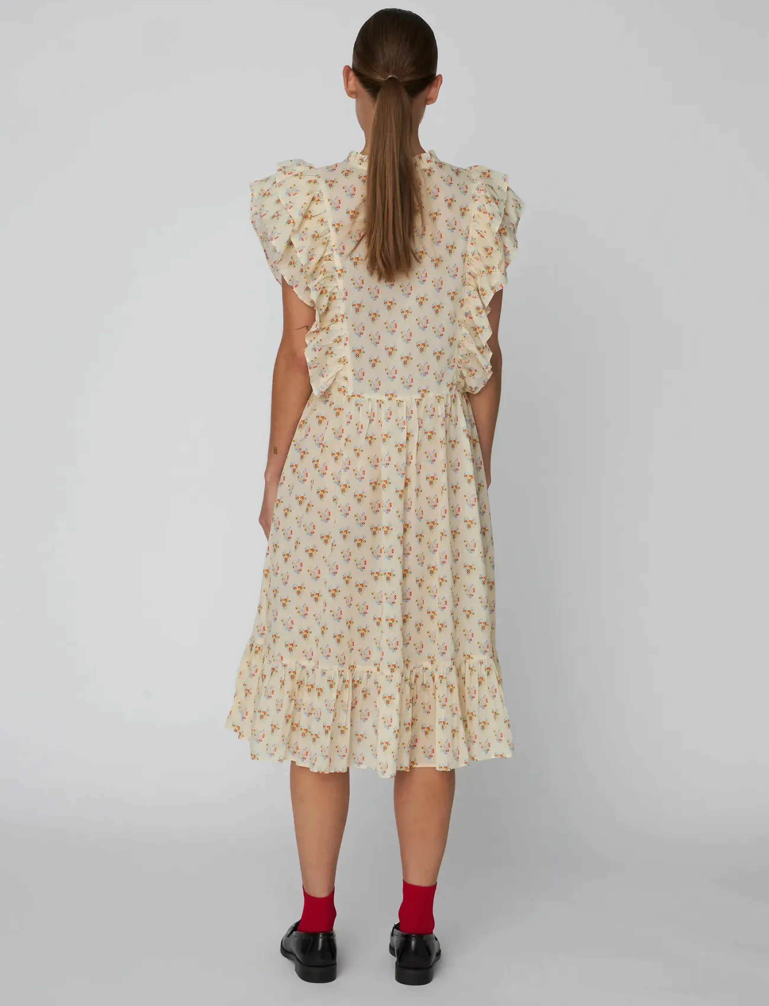 Stella Nova - Delicate Printed Cotton Dress - sommerkjoler - hearts - 3