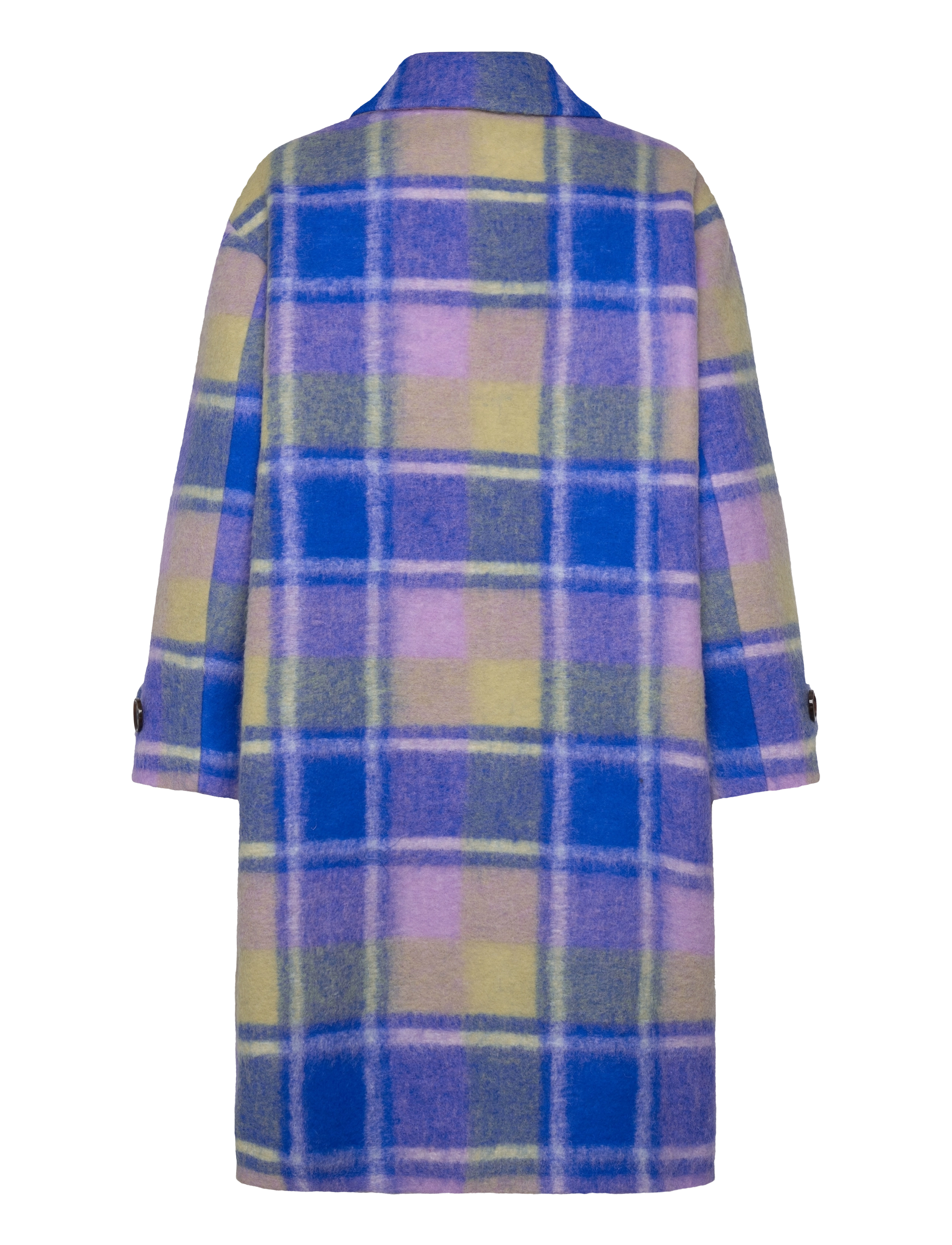 Stella Nova - Checkered wool coat - blue checks - 2