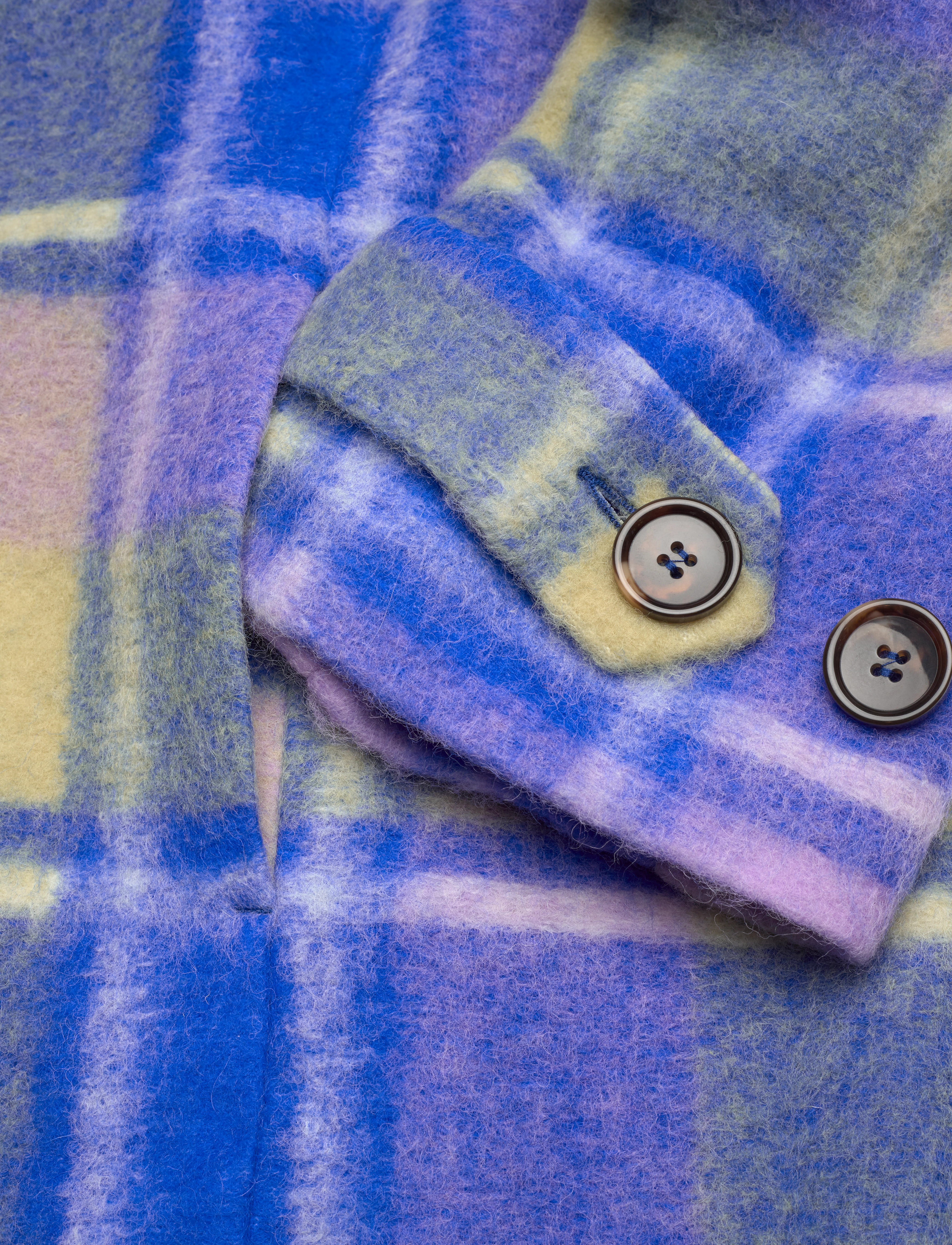 Stella Nova - Checkered wool coat - blue checks - 5