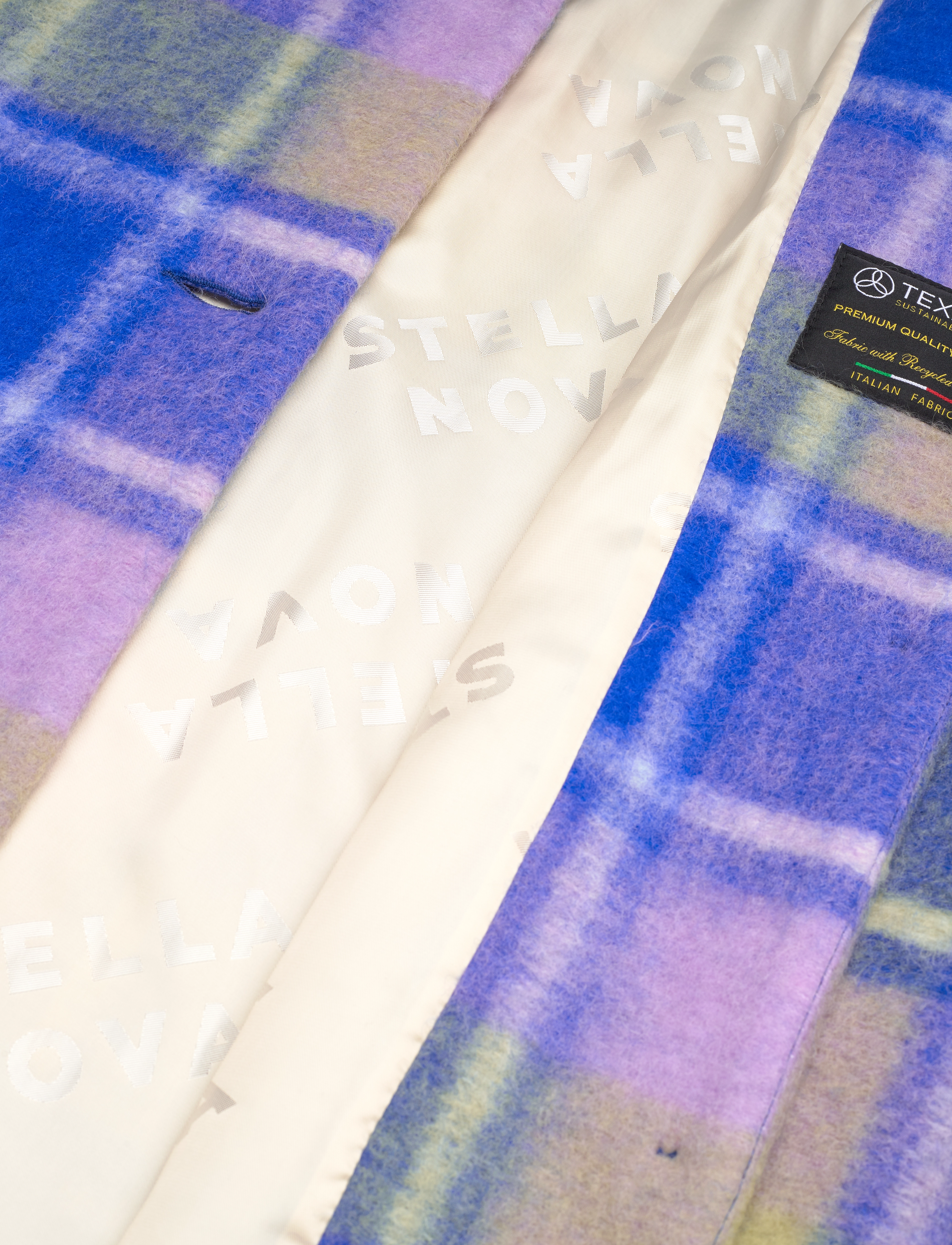Stella Nova - Checkered wool coat - blue checks - 3